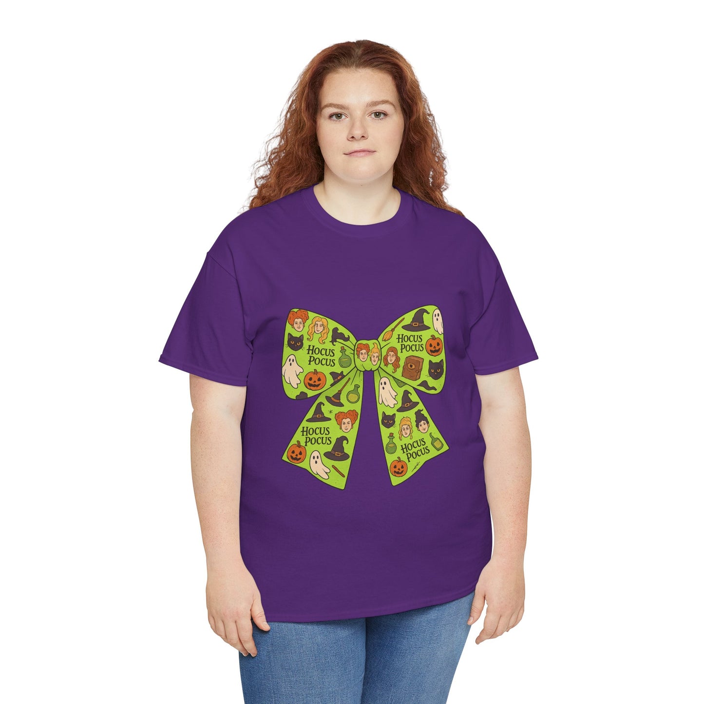 Halloween Graphic Tee, Spooky Season Unisex Shirt, Hocus Pocus Bow Tee, Autumn Style Shirt, Trick or Treat Apparel