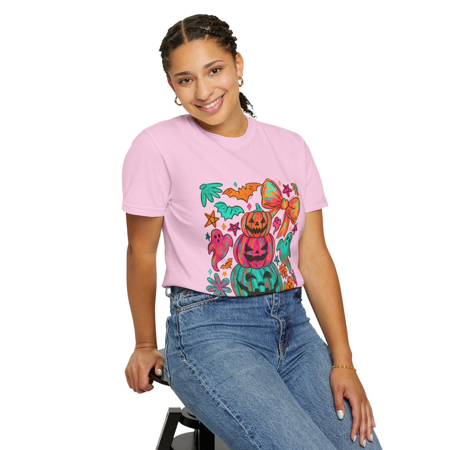 Whimsical Halloween T-Shirt, Perfect for Fall Celebrations, Ghosts & Pumpkins Design, Unisex Tee, Festive Apparel, Halloween Costume