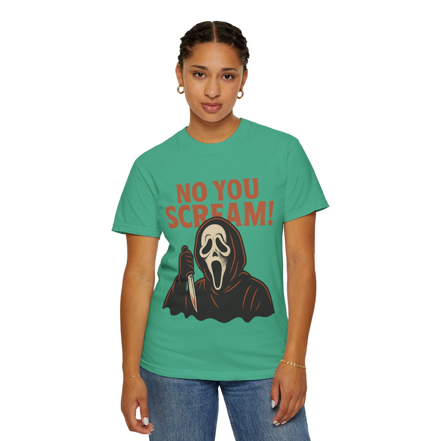 Unisex Horror-Themed T-shirt | Fun Scream Design for Halloween, Costume Parties, Movie Nights, Gift for Horror Fans