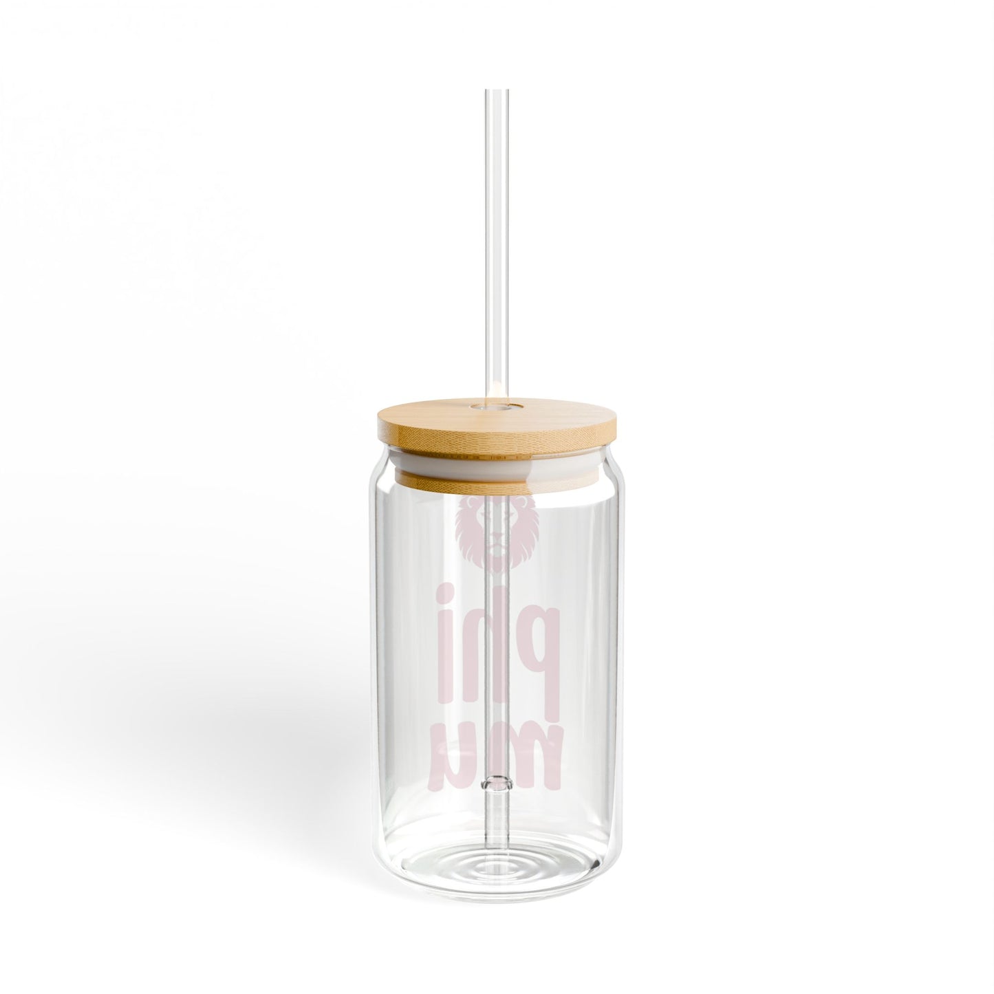 Phi Mu Sipper Glass, 16oz with Bamboo Lid, Perfect Gift for Sorority Sisters, Water, Smoothies, Summer Sips, College Essentials