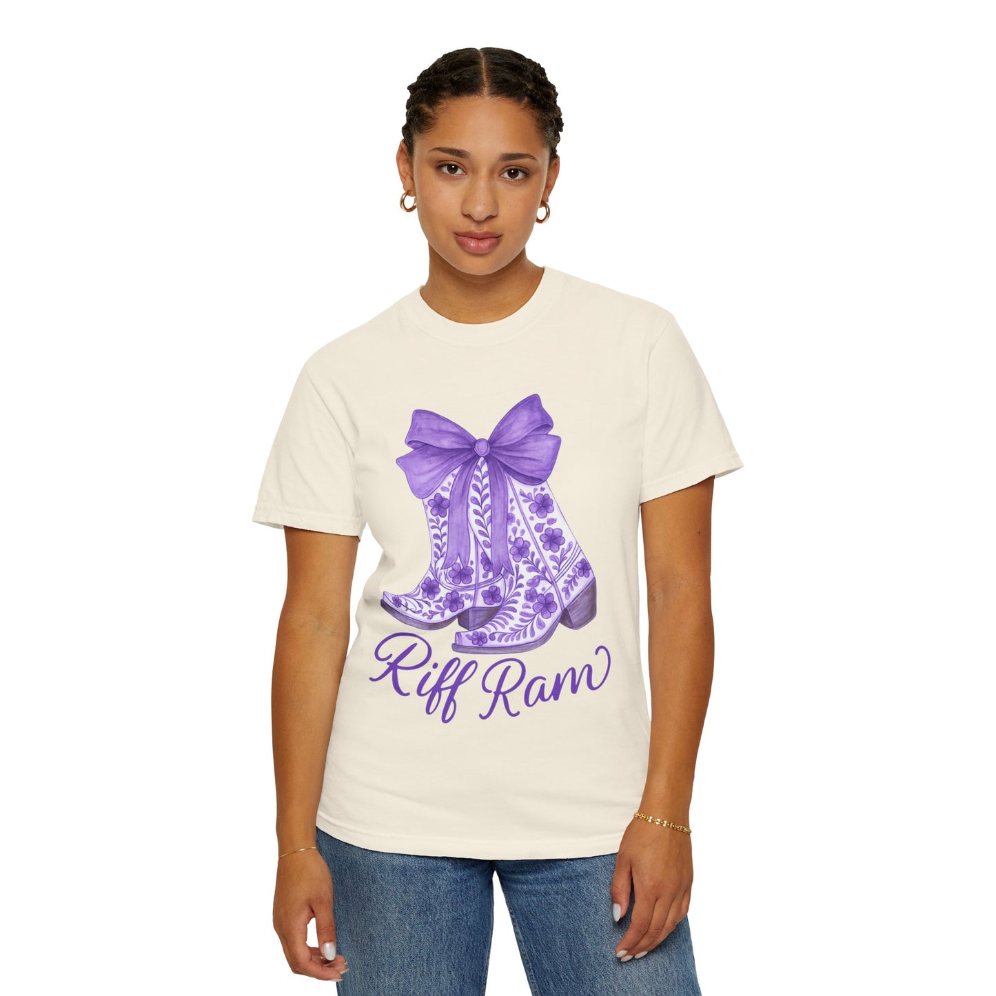 Purple Cowboy Boots T-Shirt | Western Style Tee, Festival Wear, Country Music Shirt, Gift for Horse Lovers, Casual Chic
