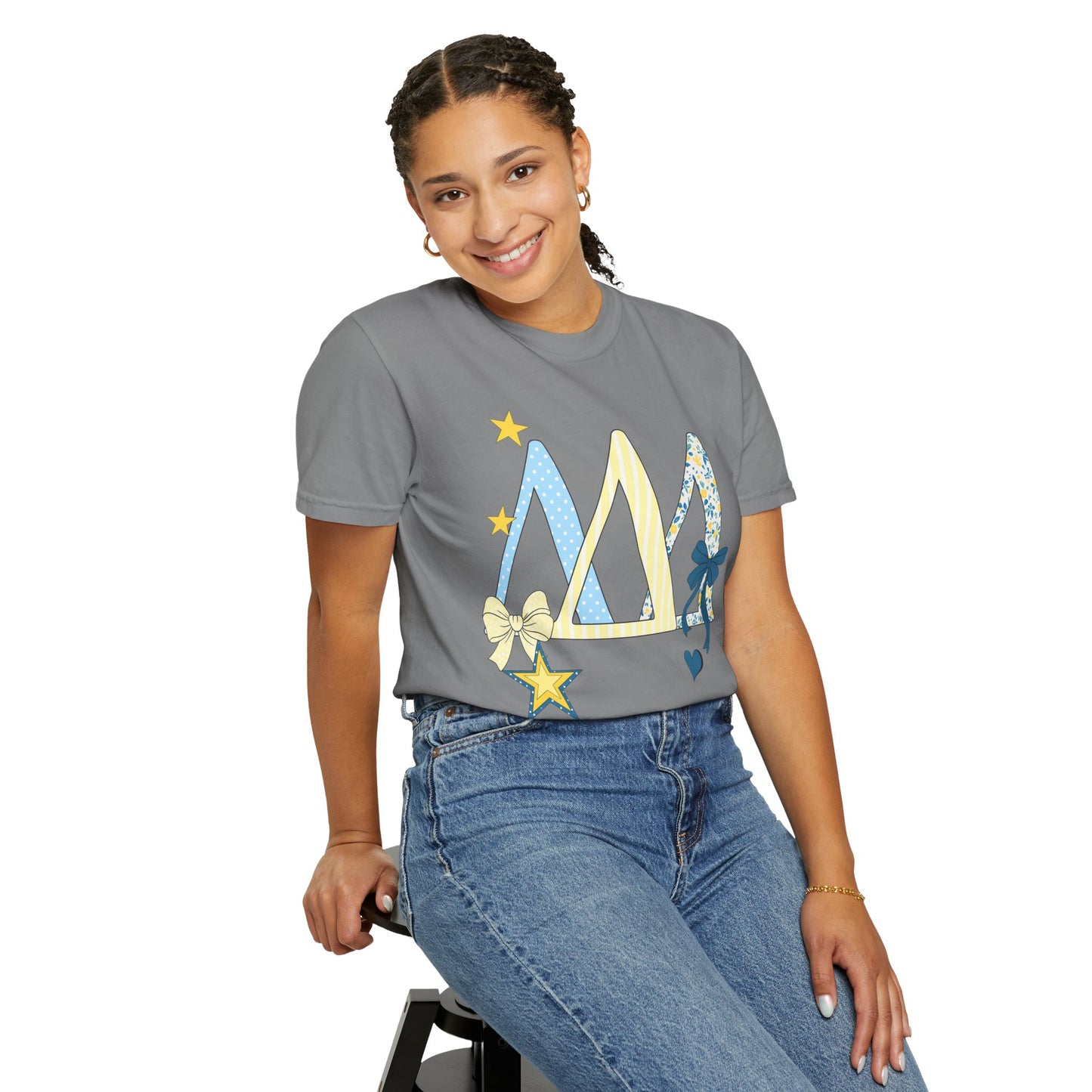 Whimsical yellow and blue Graphic T-Shirt