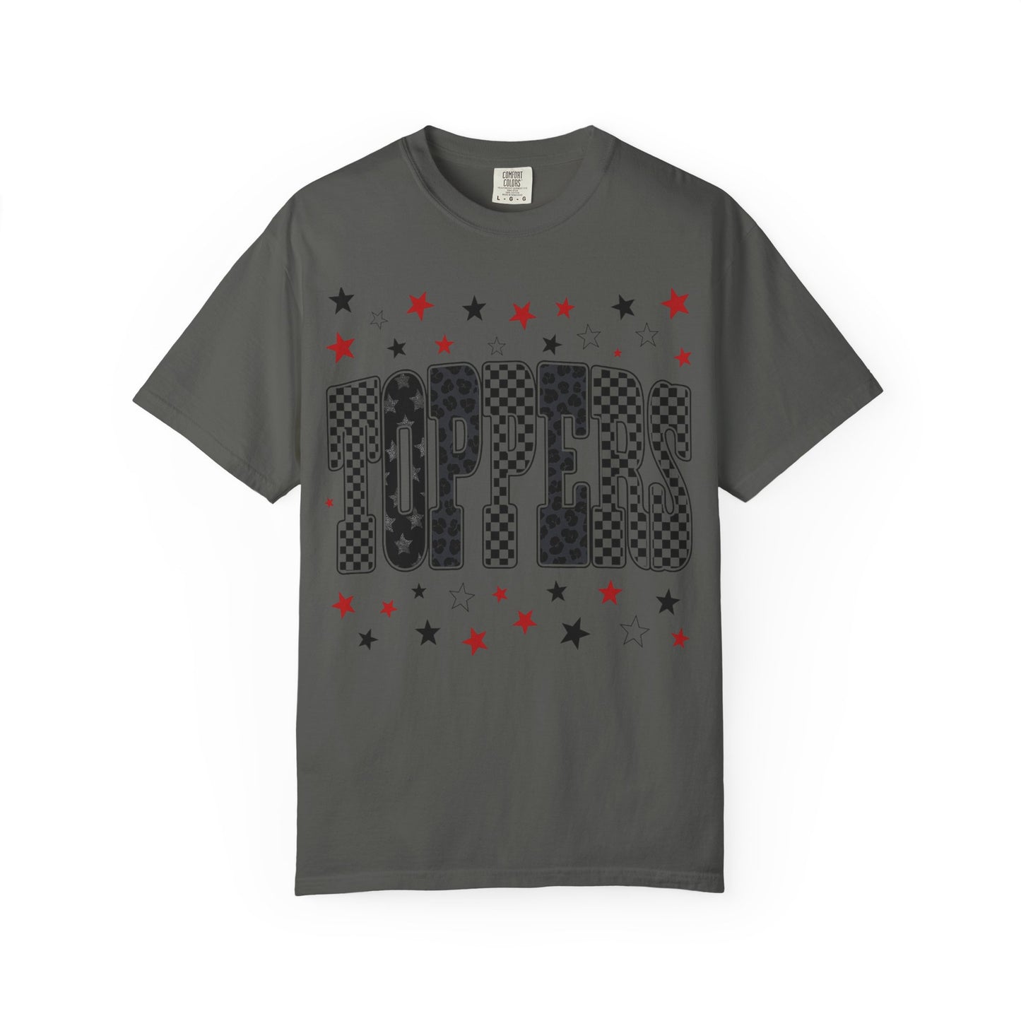 Topper Star and Checker Pattern Graphic Tee