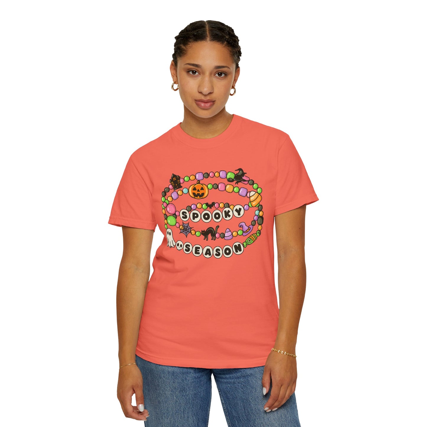 Spooky Season Friendship Bracelet T-shirt | Halloween Fun, Unisex Tee