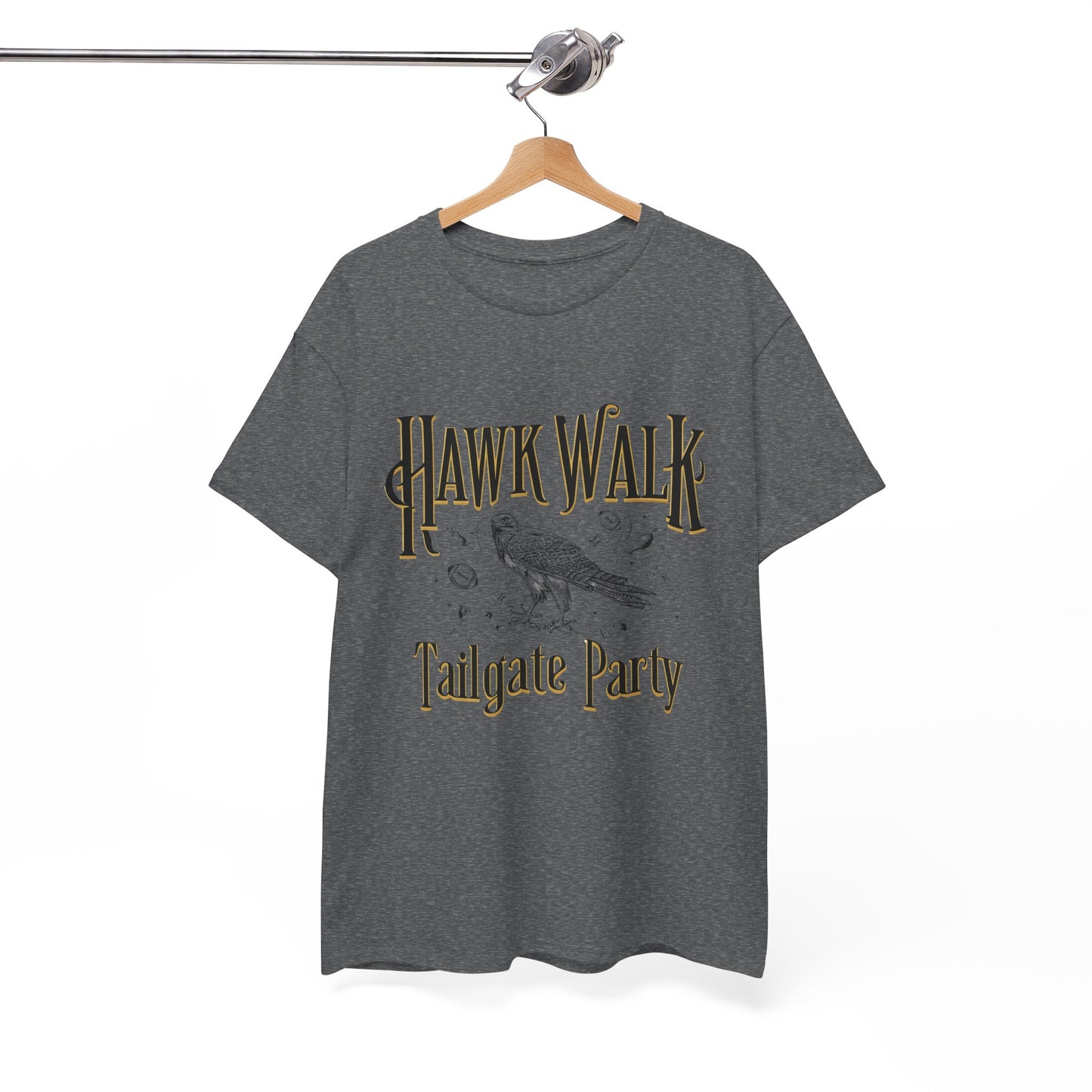 Hawk Walk Tailgate Tee, Unisex Cotton Shirt, Outdoor Event T-Shirt, Festival Wear, Bird Lover Gift, Sports Gathering Apparel