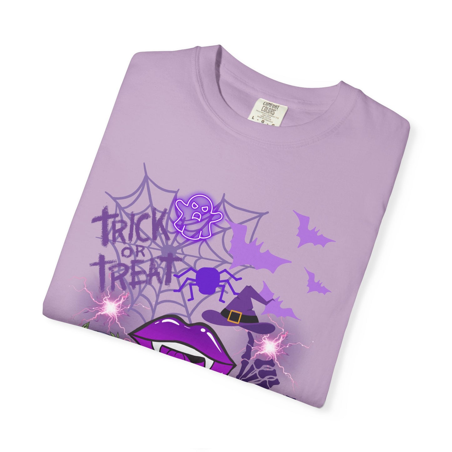 Spooky Purple Vibes Halloween Graphic T-Shirt, Fun Unisex Tee for Spooky Season, Trick or Treat, Boo! Shirt, Halloween Party Wear, Gift Idea