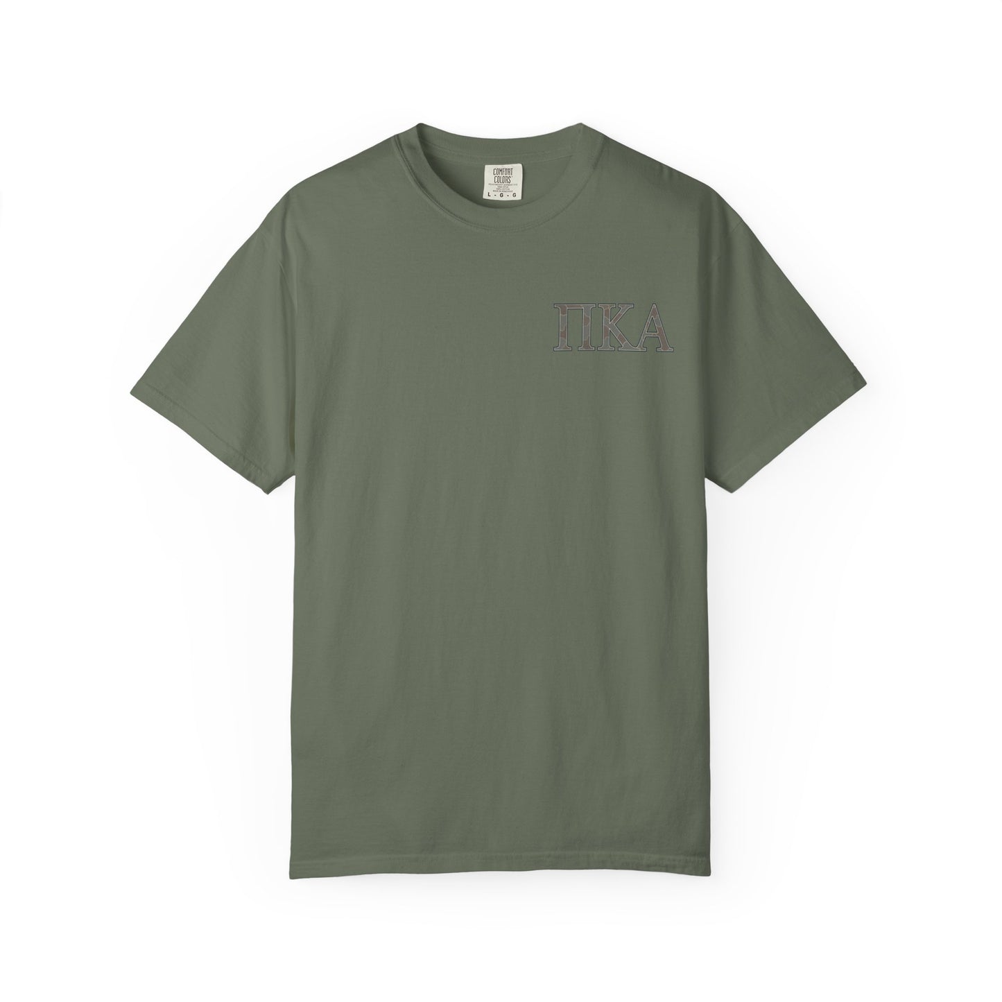PiKappaAlpha Camouflage T-Shirt | Unisex Garment-Dyed Tee | Casual Wear, Greek Life Apparel, College Gifts, Brotherhood Shirt, Event [...]