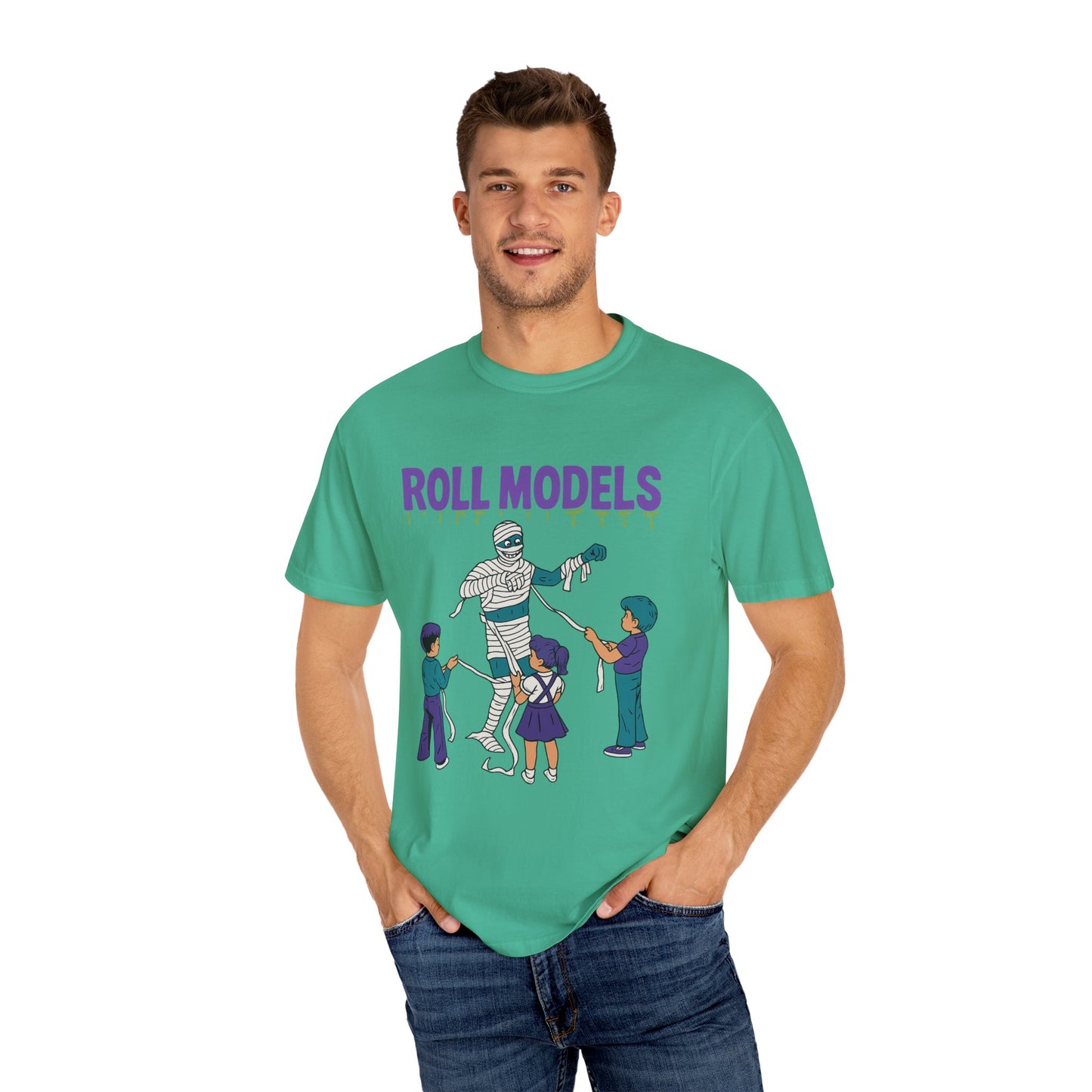 Mummy Roll Models T-Shirt, Cute Halloween Shirt, Kids Costume Tee, Family Fun Outfit, Retro Graphic Top, Vintage Style Tee