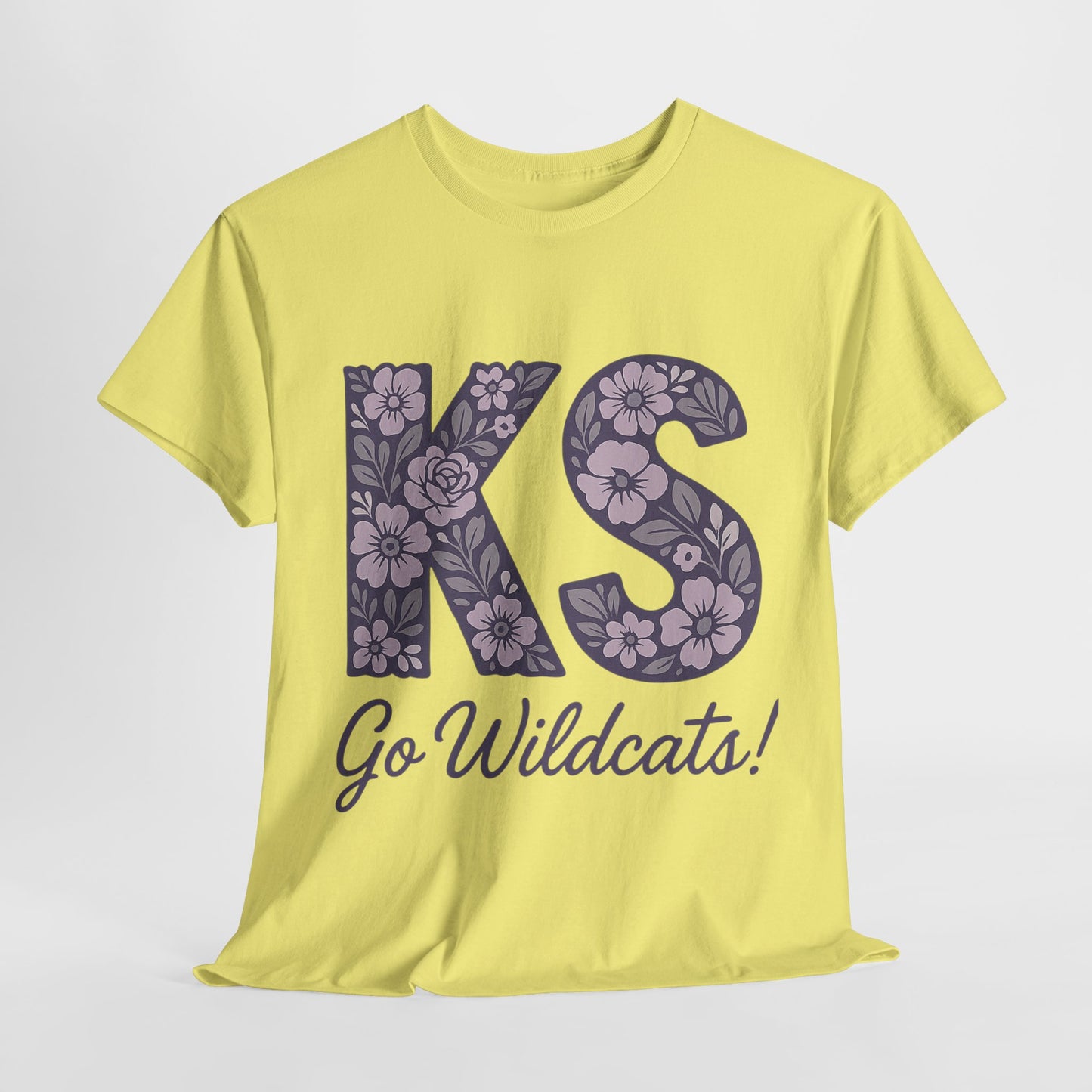 KS Floral Team Spirit Tee: Celebrate Kansas State Wildcats in Style, Perfect for Sports Events, Gifts, & Casual Wear