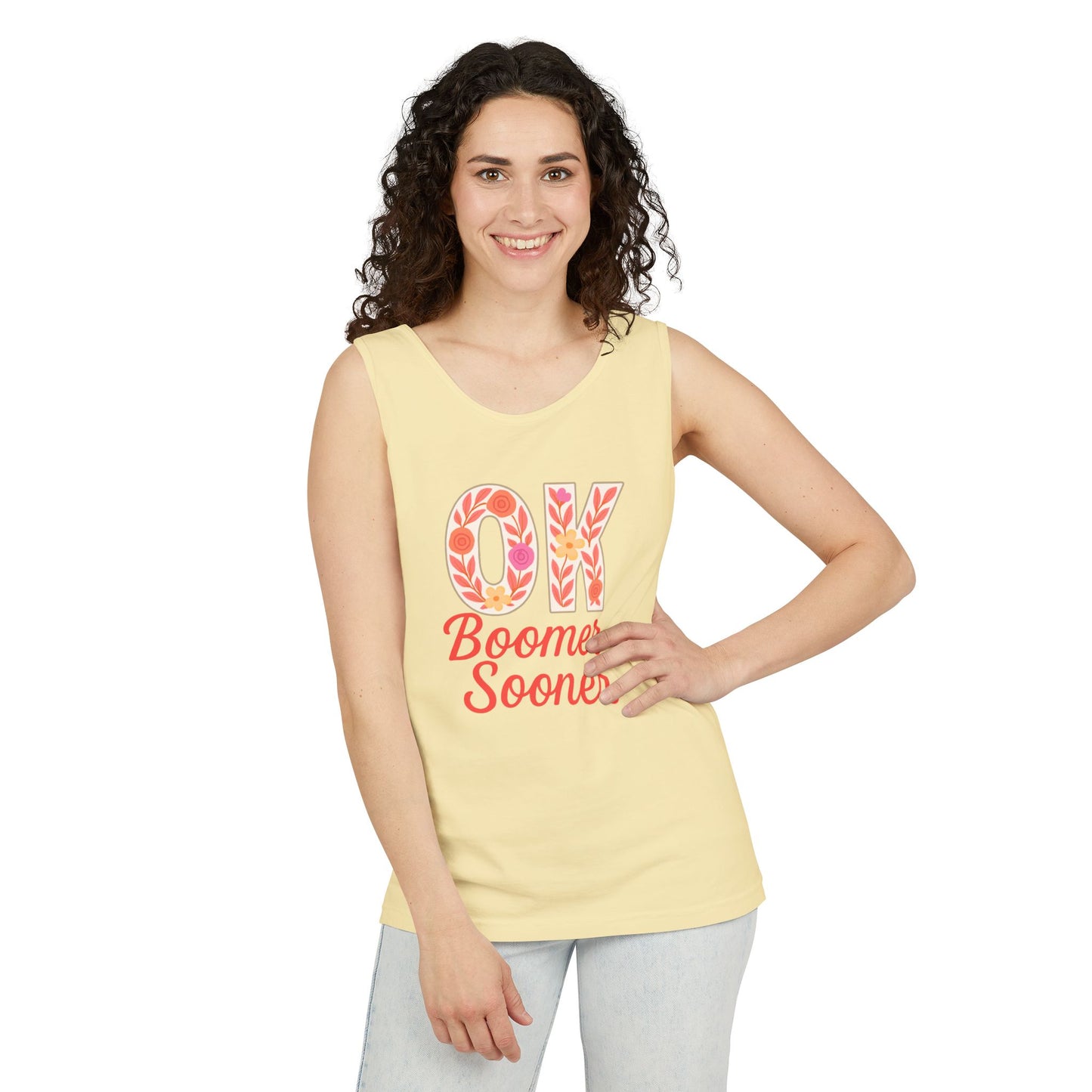Oklahoma Comfort Colors Tank, Trendy Garment-Dyed Tank Top, OK Boomer Sooner, Casual Summer Wear, Gift for Graduates