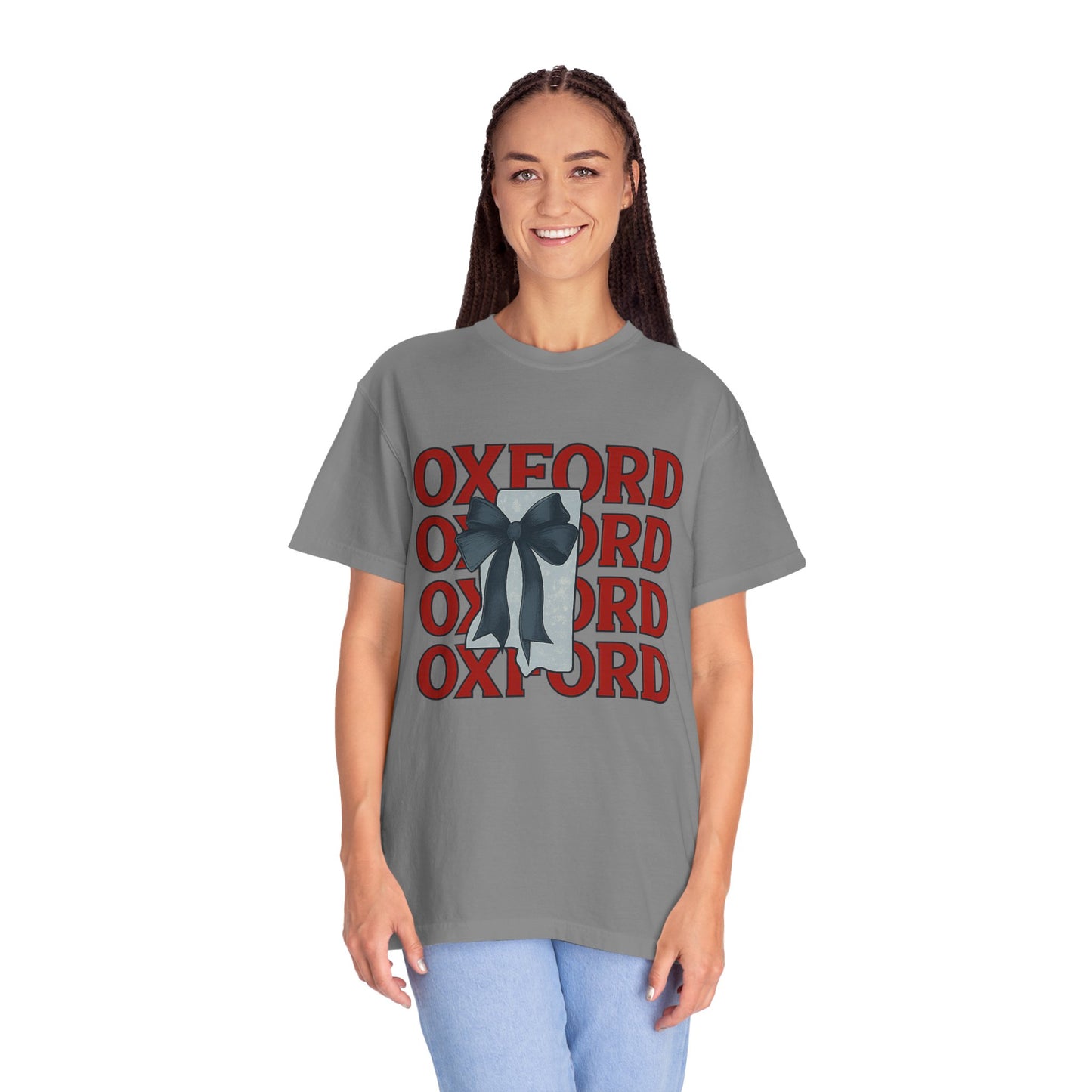 Oxford Bow Graphic Tee, Casual Unisex T-shirt, Gift for Students, College Apparel, Trendy Fashion Top, Birthday Gift