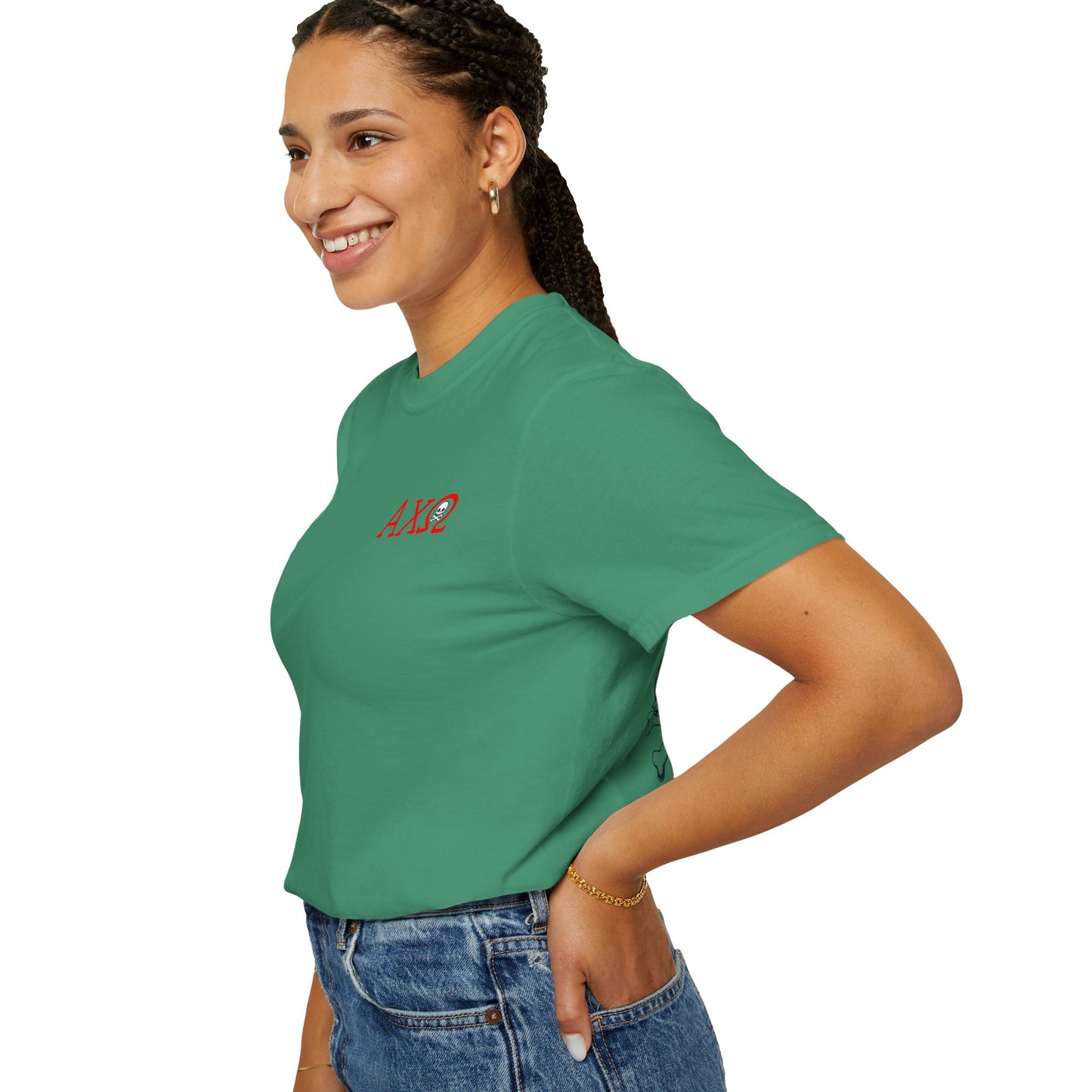 Alpha Chi Omega Garment-Dyed T-shirt, Unisex College Apparel, Sorority Shirt, Graduation Gift, Vintage Style Tee