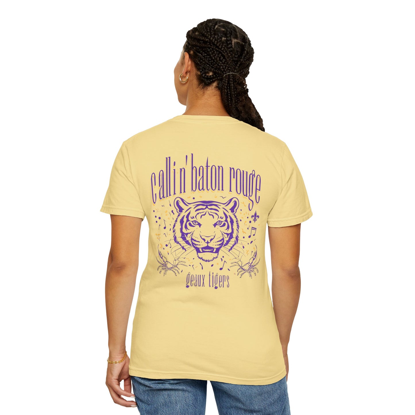 Baton Rouge Spirit T-Shirt - Unisex Garment-Dyed Tee for Game Day, College Football, Mardi Gras, Team Pride, Casual Wear