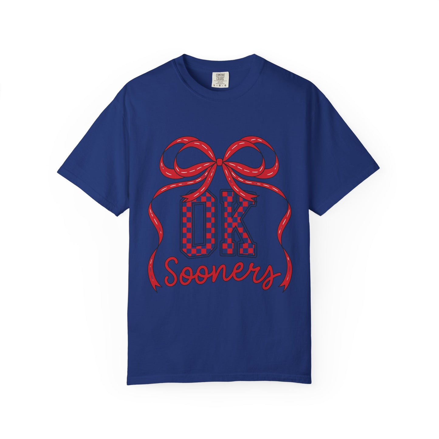 SOON Checkered Cheerful Bow Graphic T-shirt