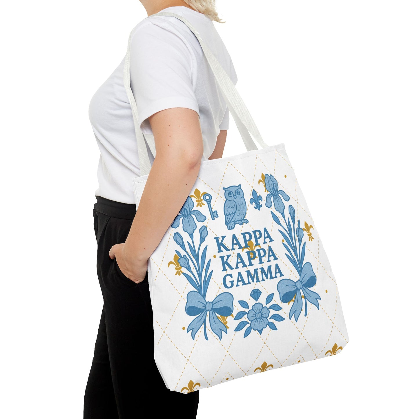 Floral KKG Sorority Tote Bag | College Student Gift, Event Tote