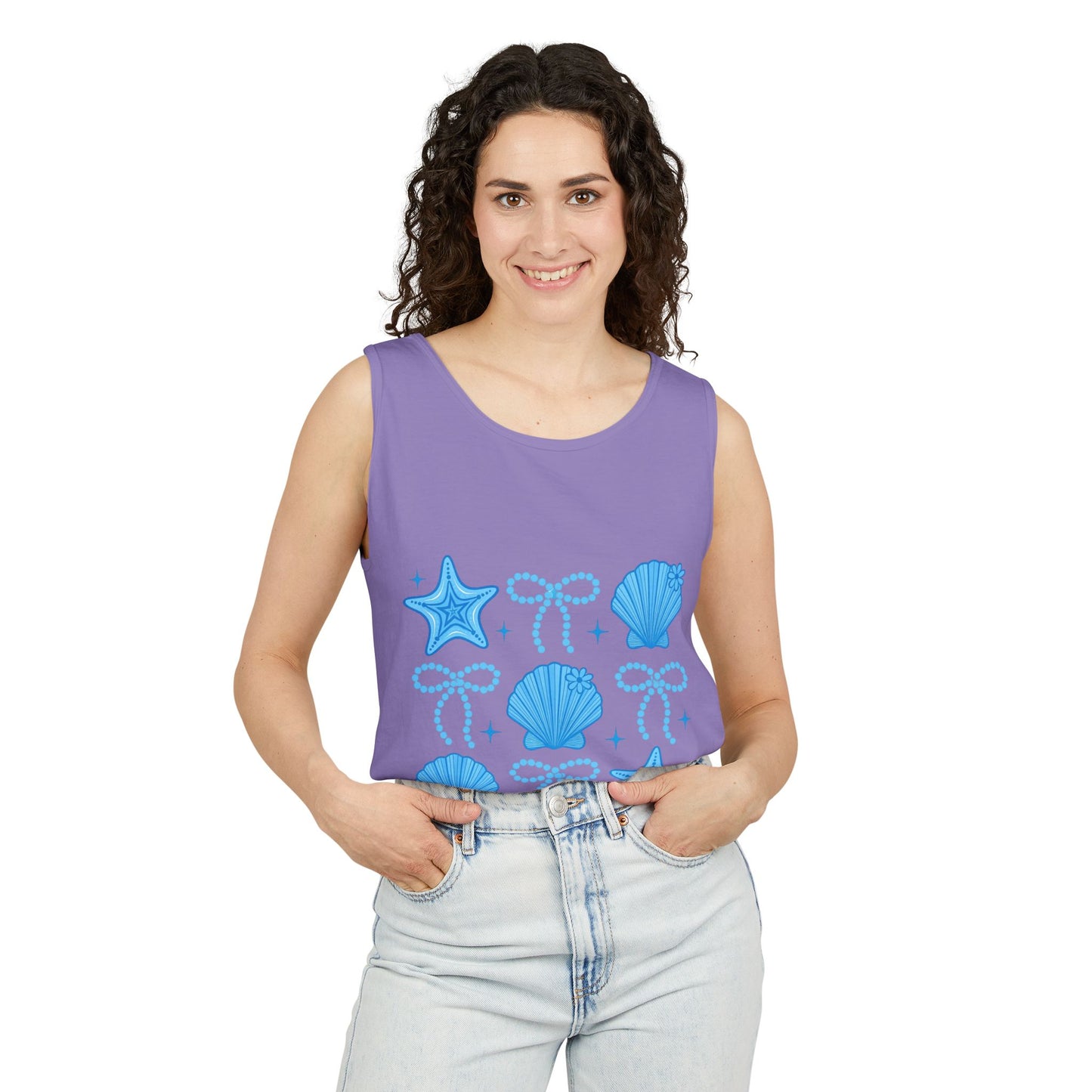 Pearls & Shells Comfort Colors Tank Top