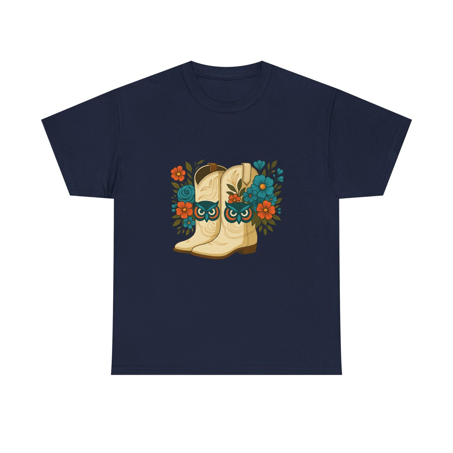 Floral Cowboy Boots Tee, Perfect for Country Music Lovers, Western Style Gift, Casual Outfit, Boho Fashion, Farmhouse Decor