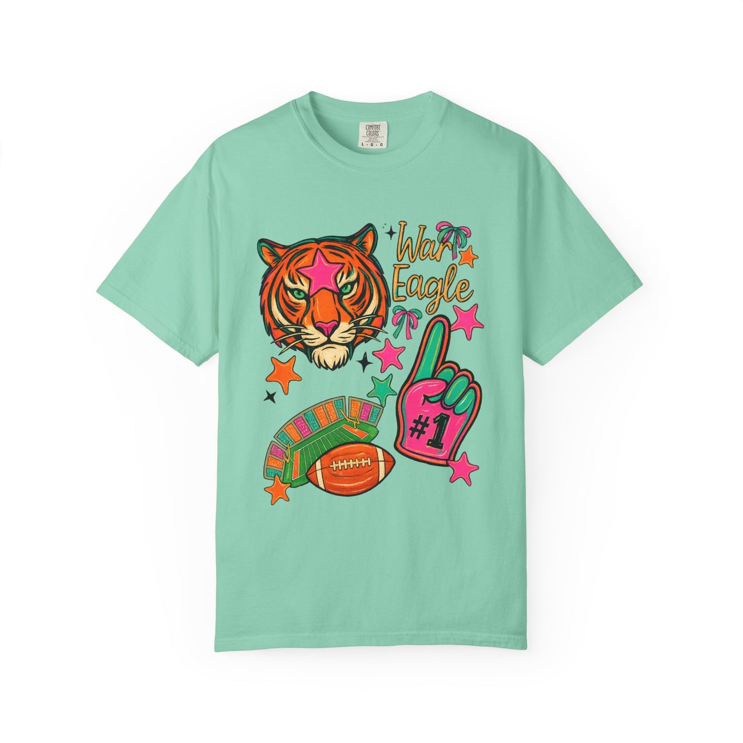 Vintage Preppy Tiger Football Game Day Unisex T-shirt