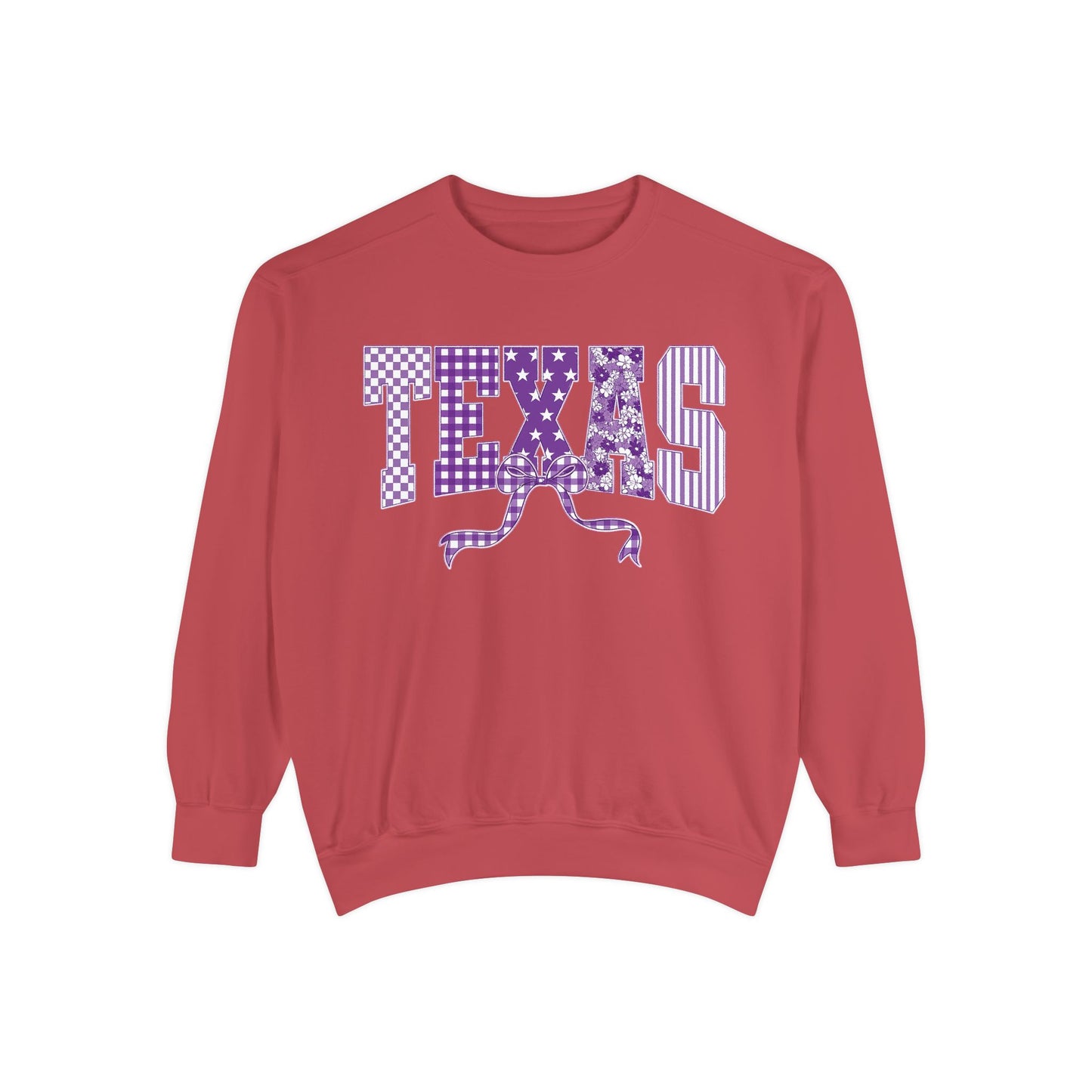 Texas Cowgirl Sweatshirt — Purple Western State Graphic