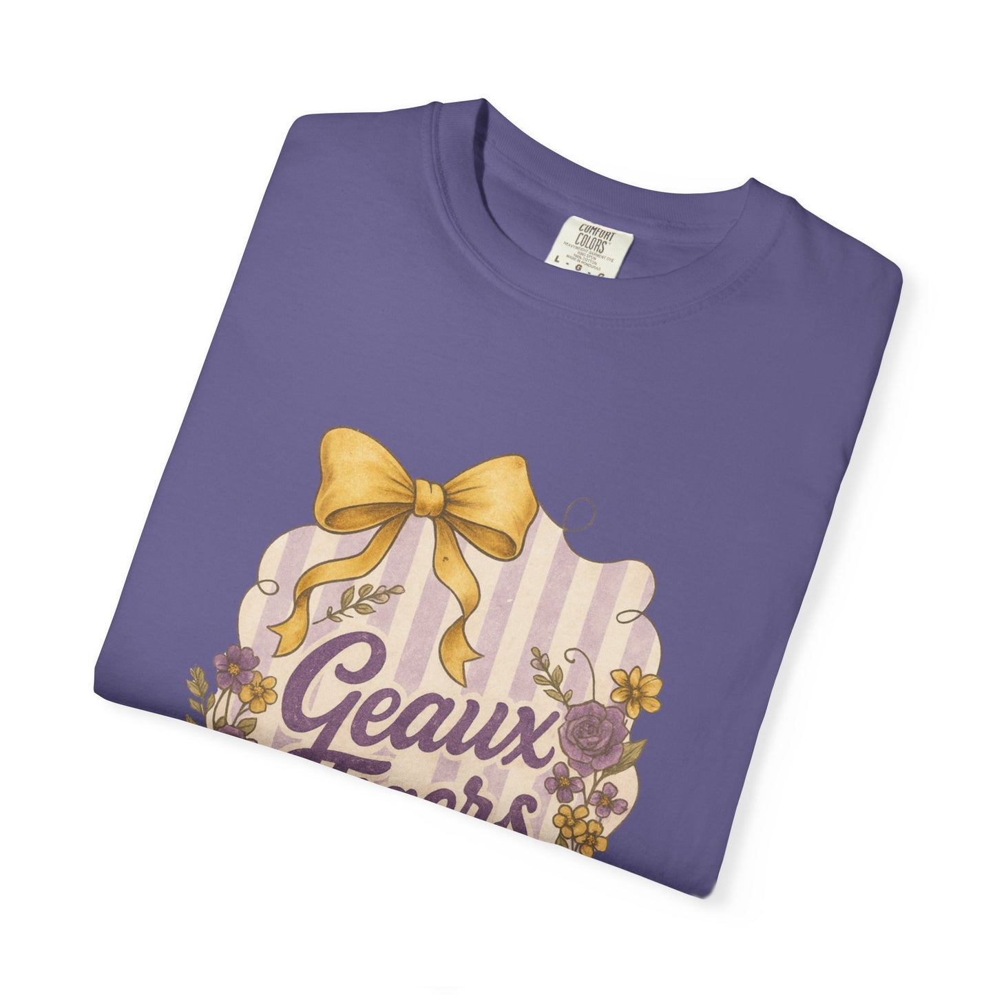 Geaux Tigers Floral T-Shirt, Unisex Casual Tee, Game Day Apparel, Spring Outfit, LSU Fan Gear