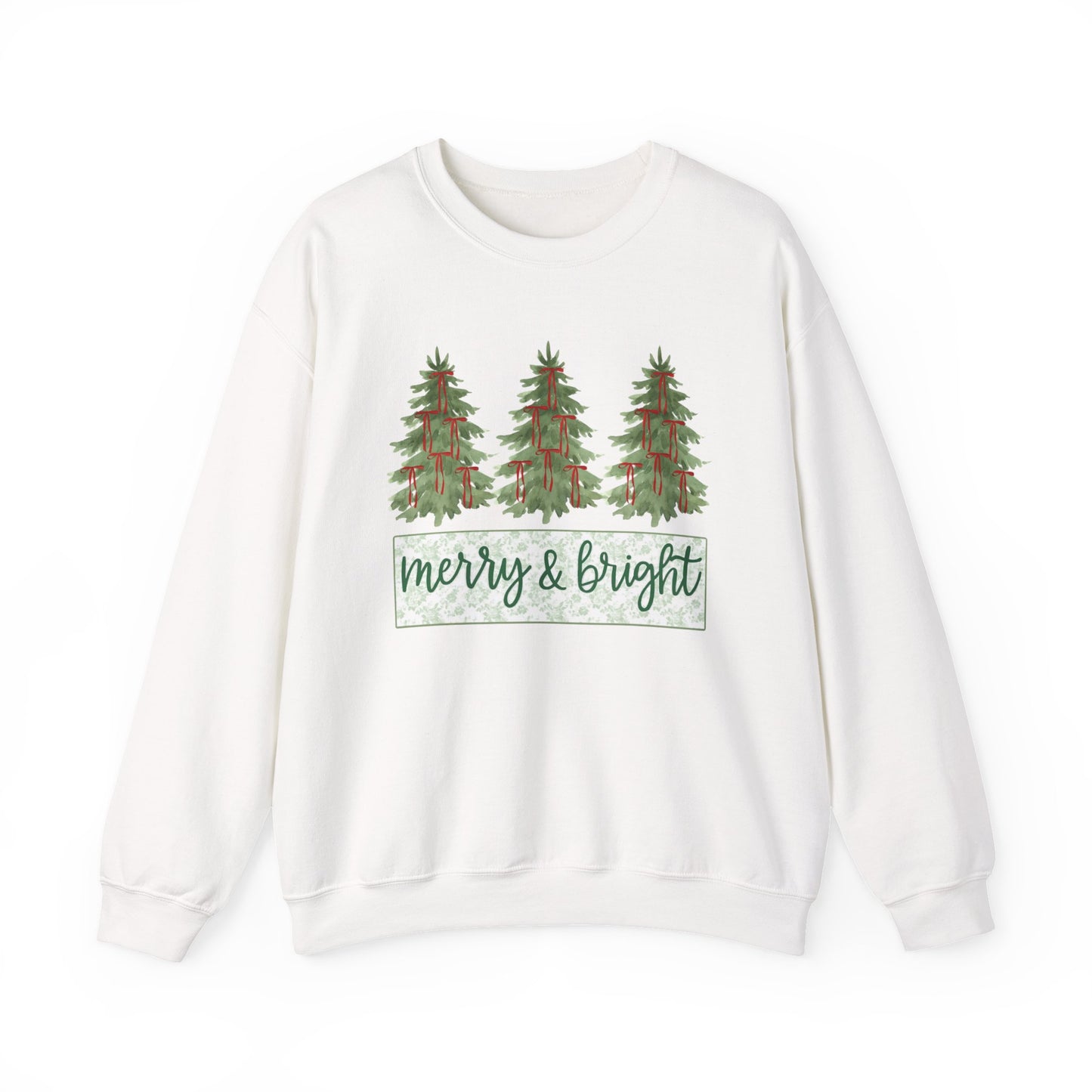 Merry & Bright Crewneck Sweatshirt | Cozy Holiday Gift, Unisex Apparel, Christmas Sweatshirt, Festive Fashion, Winter Wardrobe Essential