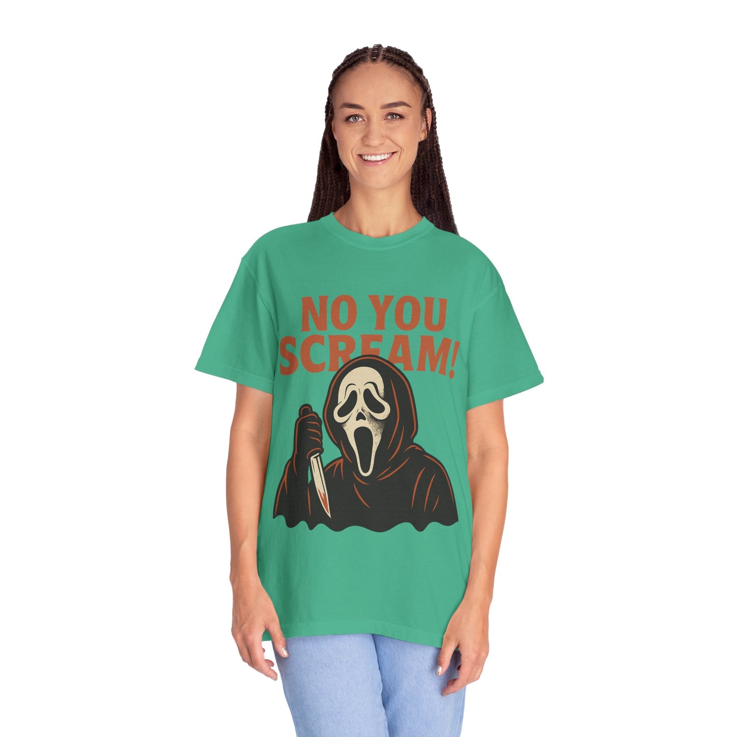 Unisex Horror-Themed T-shirt | Fun Scream Design for Halloween, Costume Parties, Movie Nights, Gift for Horror Fans