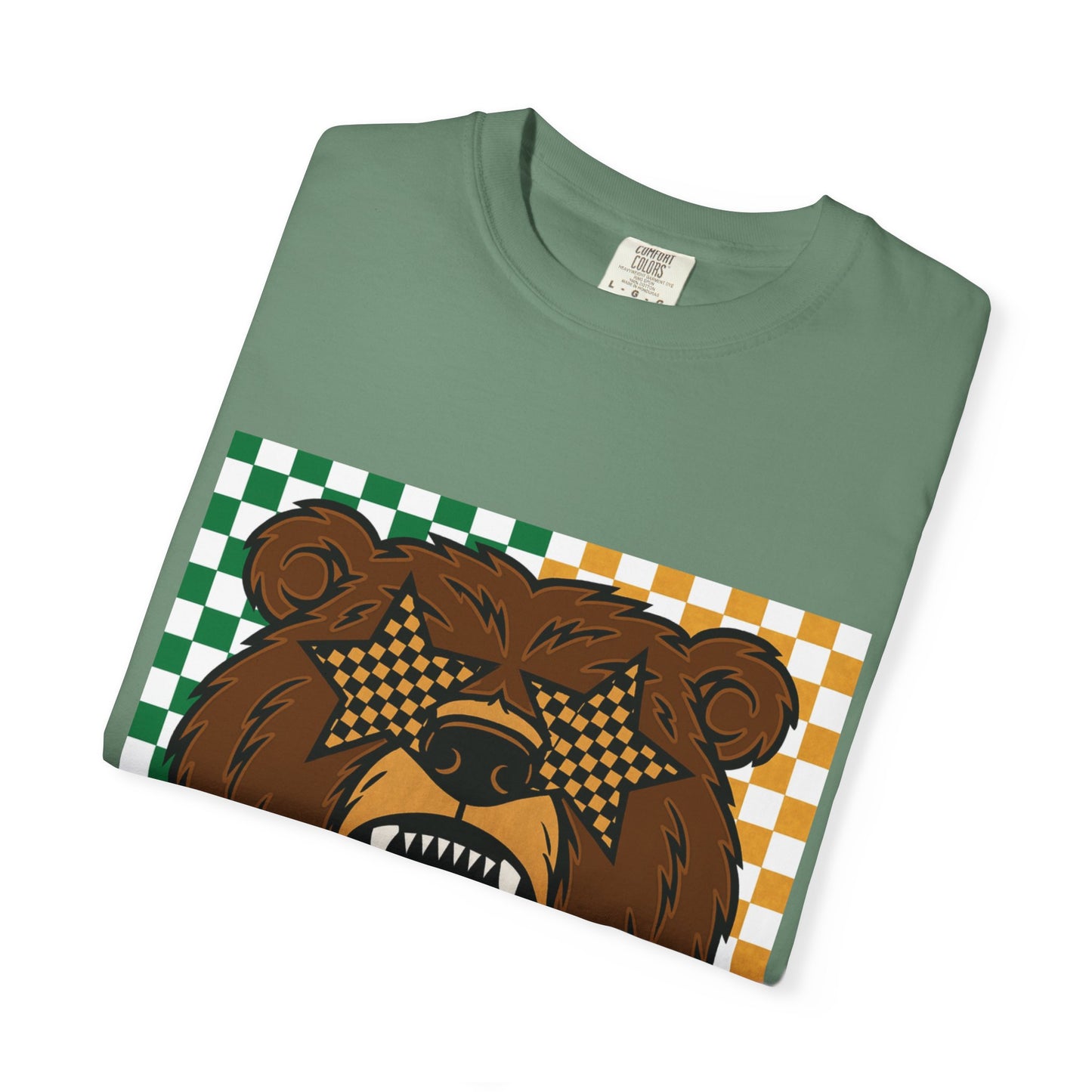 Checkered BU Bear Unisex T-shirt