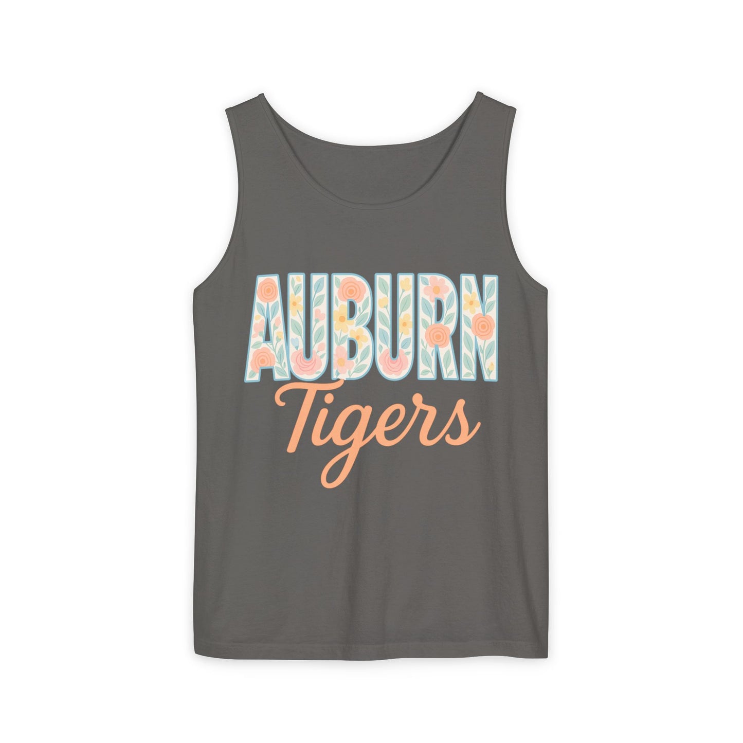 Auburn Tigers Garment-Dyed Tank Top, Summer Fashion, Sports Apparel, College Gear, Gifts for Students, Comfort Colors