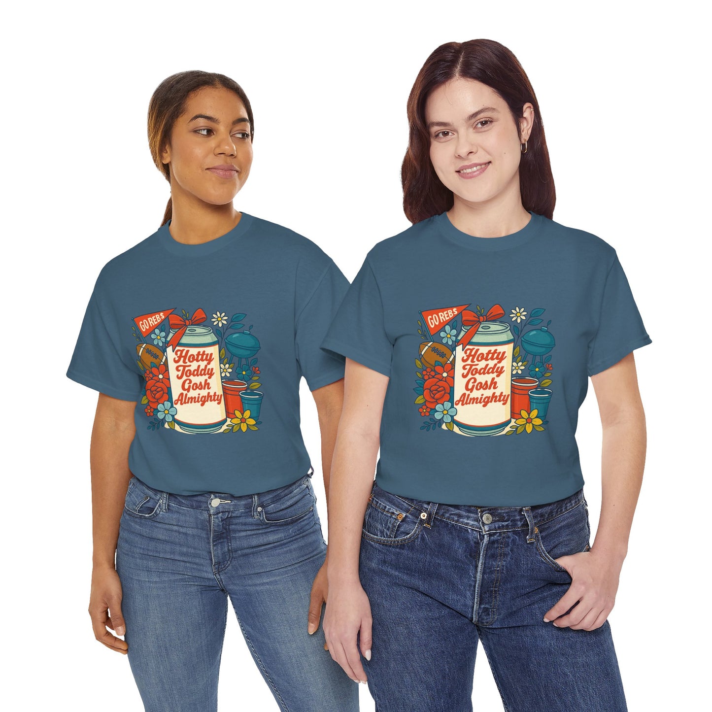 Hotty Toddy Heavy Cotton Tee - Unisex Graphic T-Shirt, Casual Wear, College Apparel, Gift for Students, Spring Break Fashion