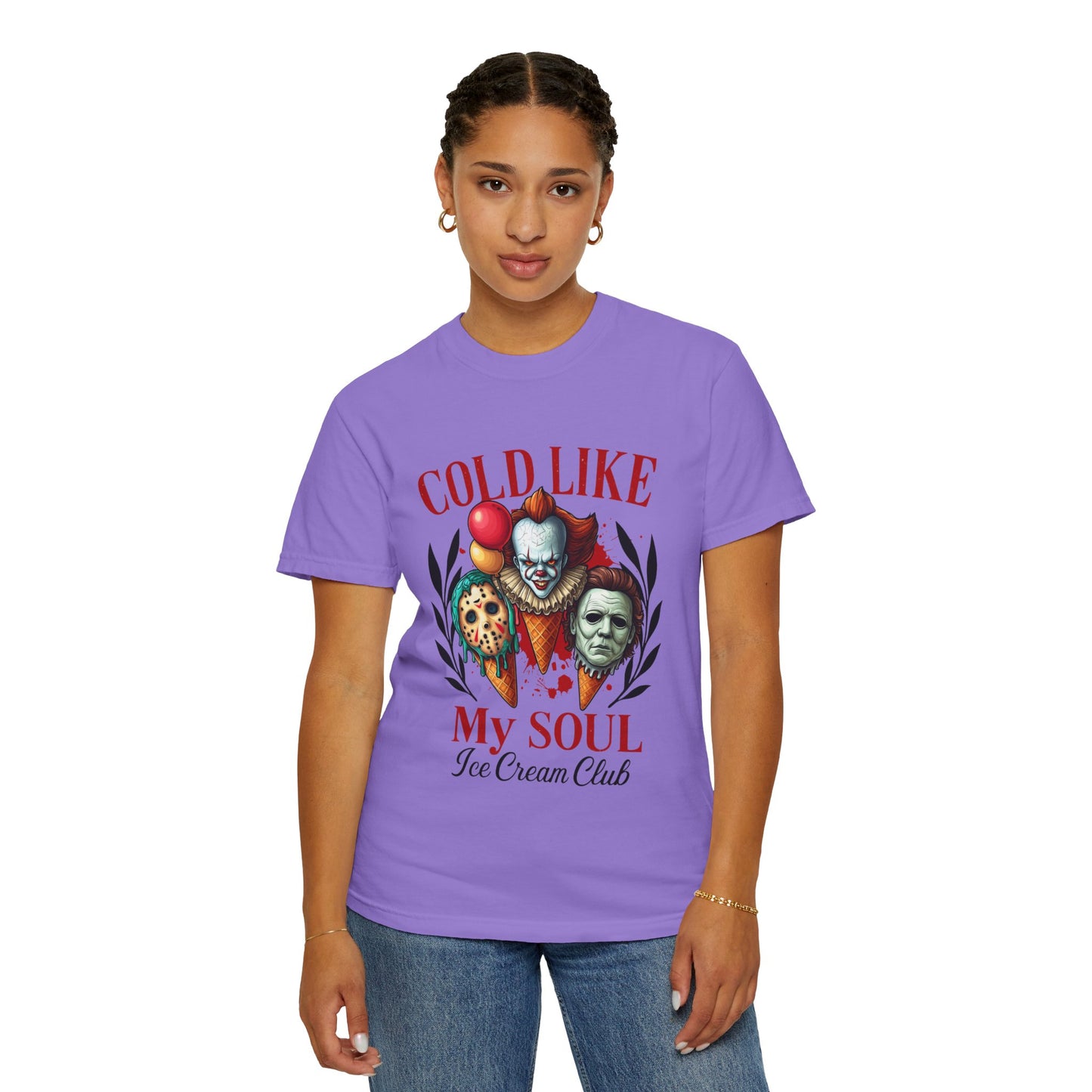 Chilling Soul T-Shirt, Vintage Horror Tee, Unisex Graphic Shirt, Ice Cream Lovers Gift, Fun Movie Merch