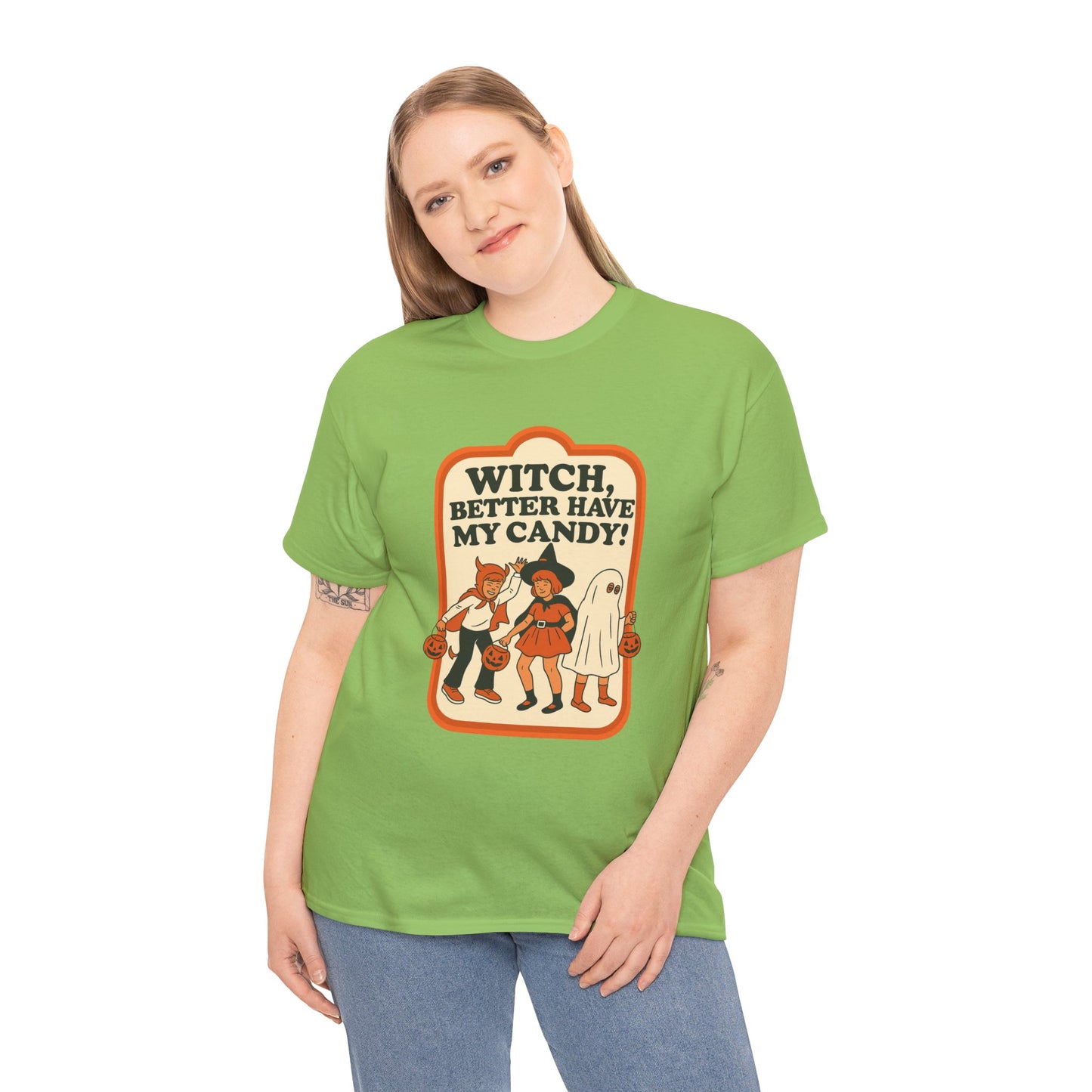 Halloween Witch Candy Tee - Unisex Cotton Shirt