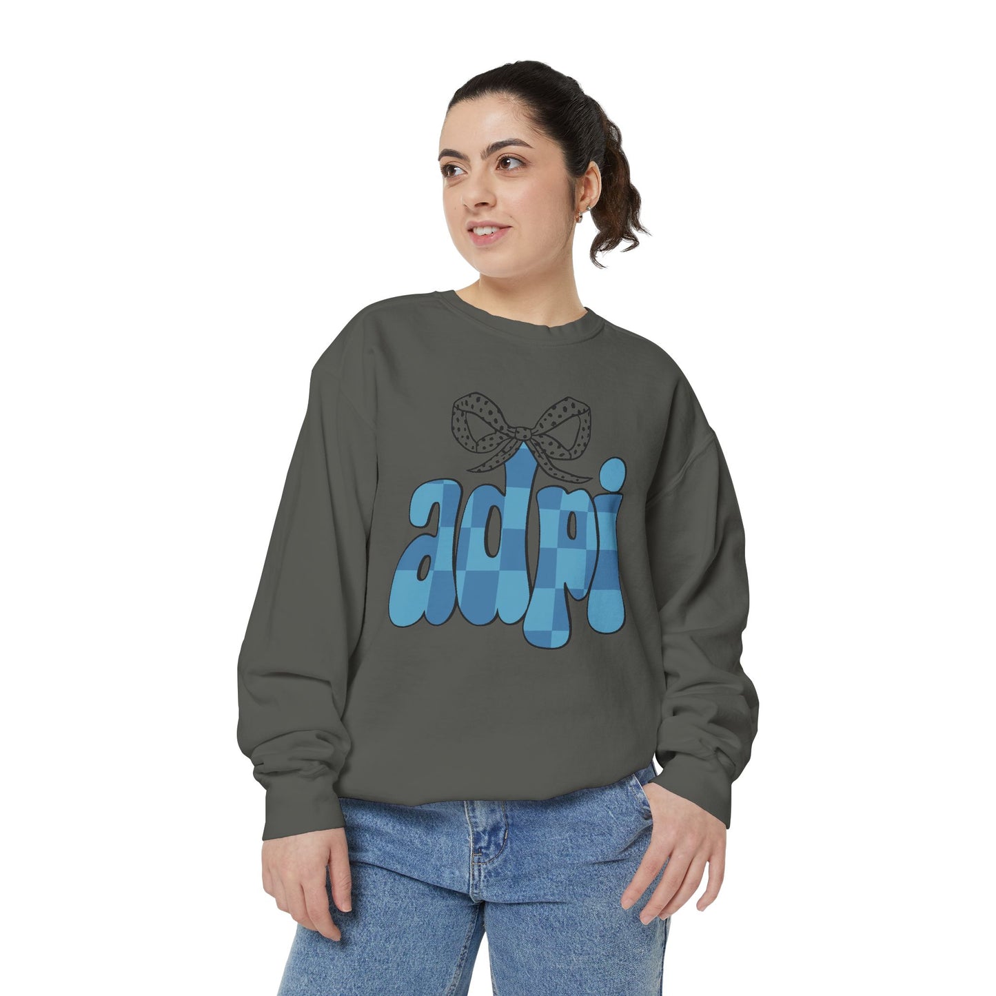 ADeltaPI Bow Design Unisex Sweatshirt - Cozy Casual Wear, comfort colors