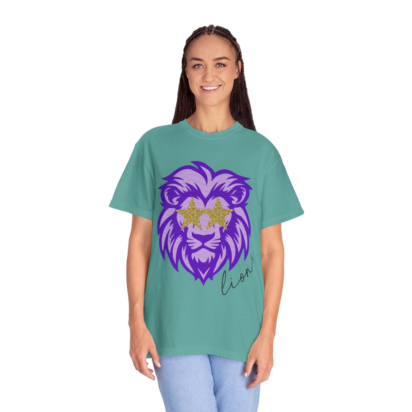 Purple Lion Graphic T-Shirt