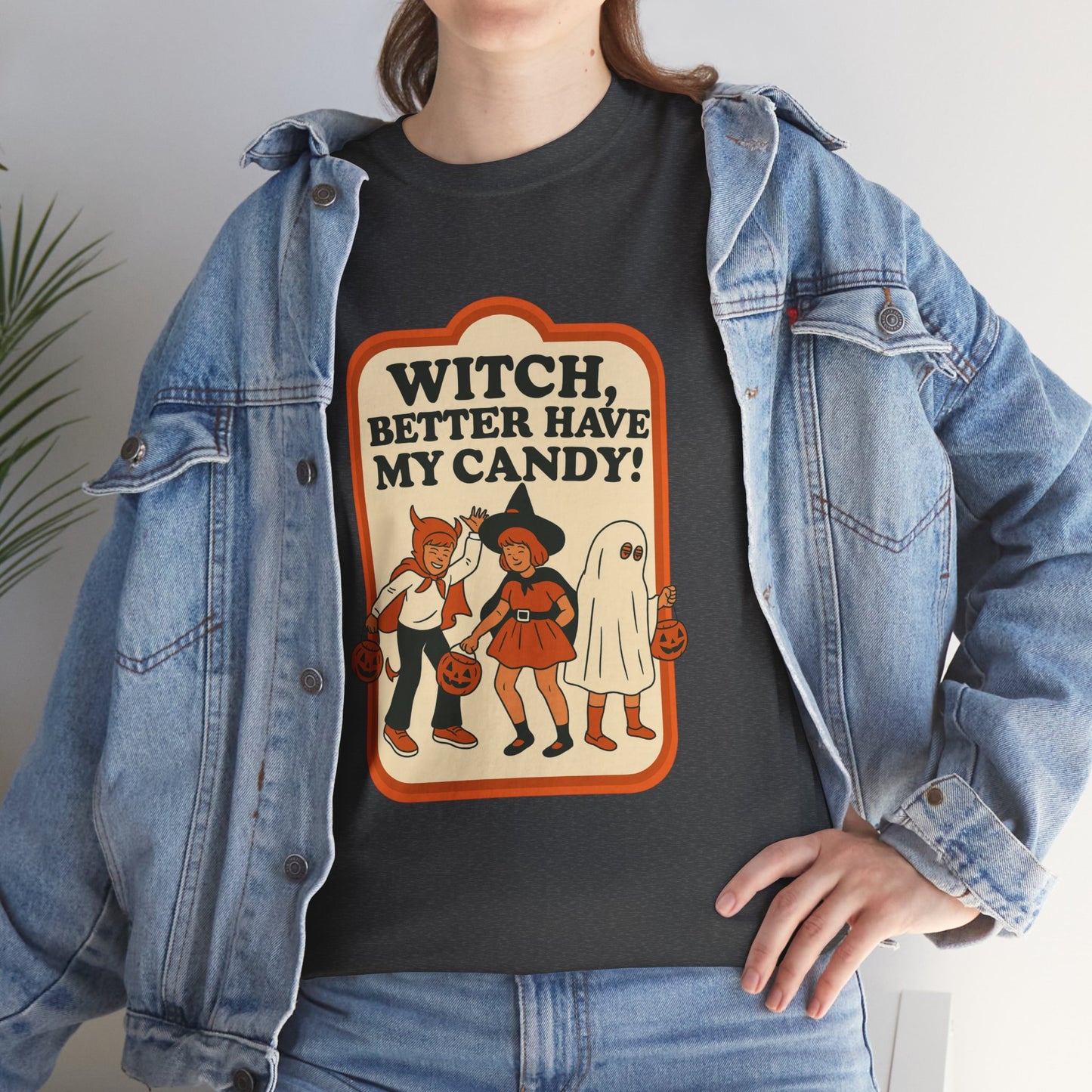 Halloween Witch Candy Tee - Unisex Cotton Shirt