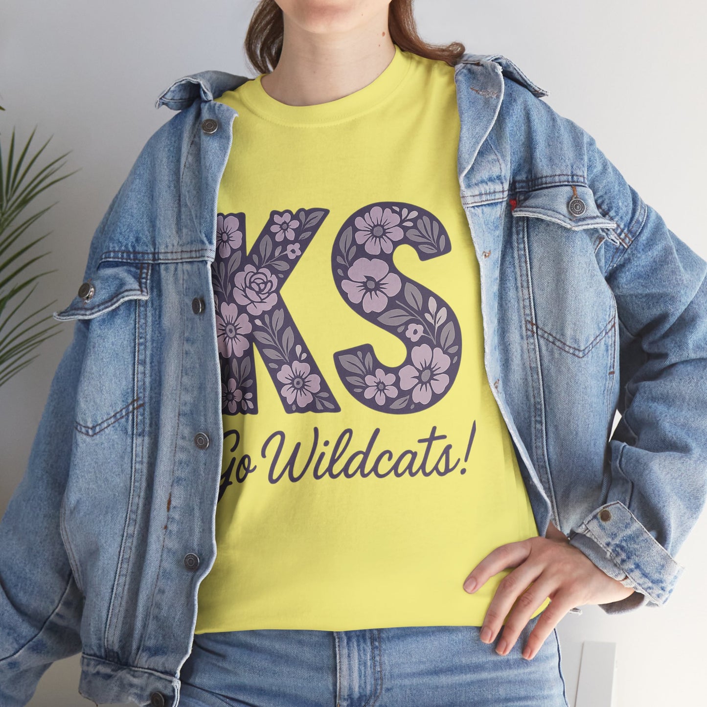 KS Floral Team Spirit Tee: Celebrate Kansas State Wildcats in Style, Perfect for Sports Events, Gifts, & Casual Wear
