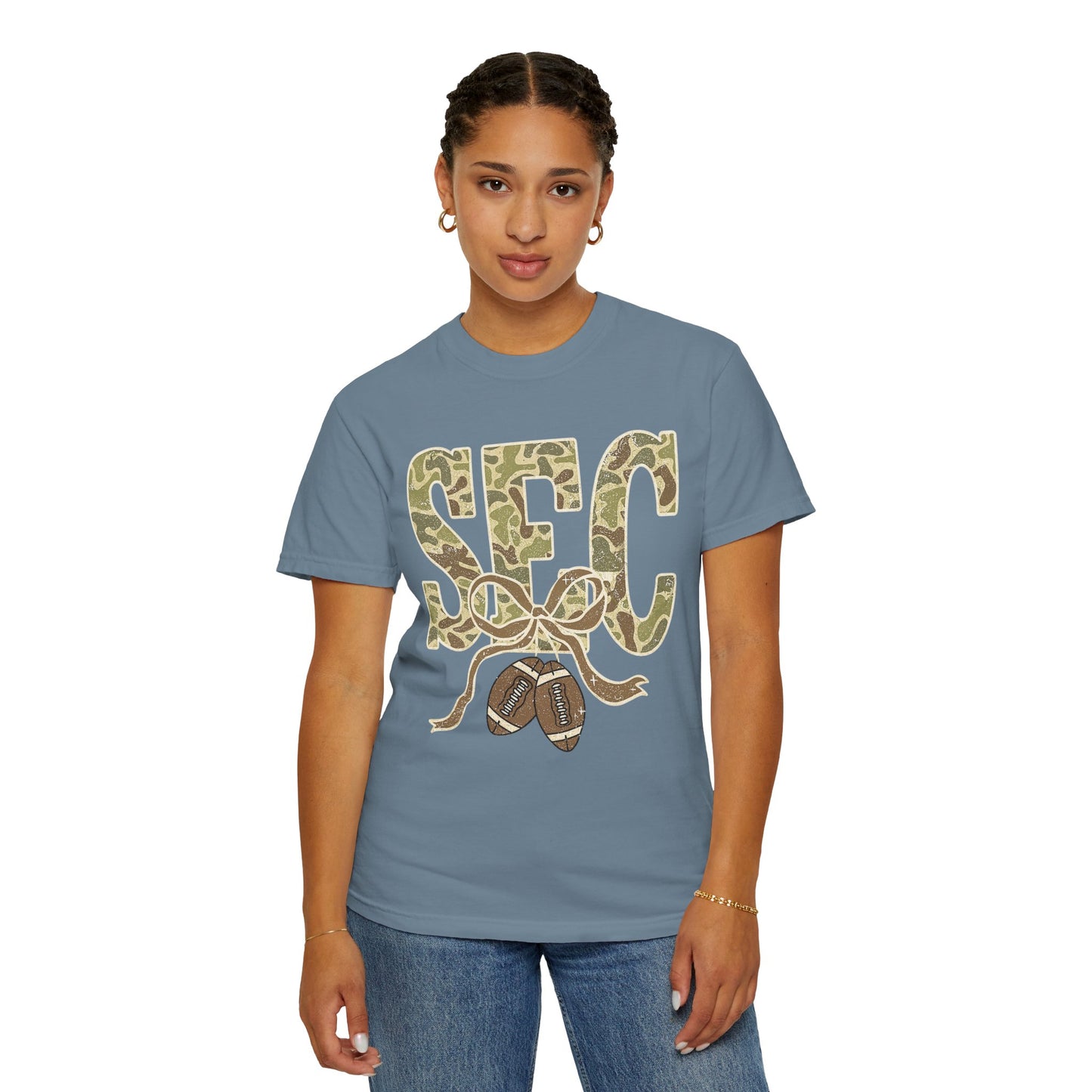 Camo Lettered Unisex T-Shirt - SEC Fan Gear - Gift for Him - Outdoor Wear
