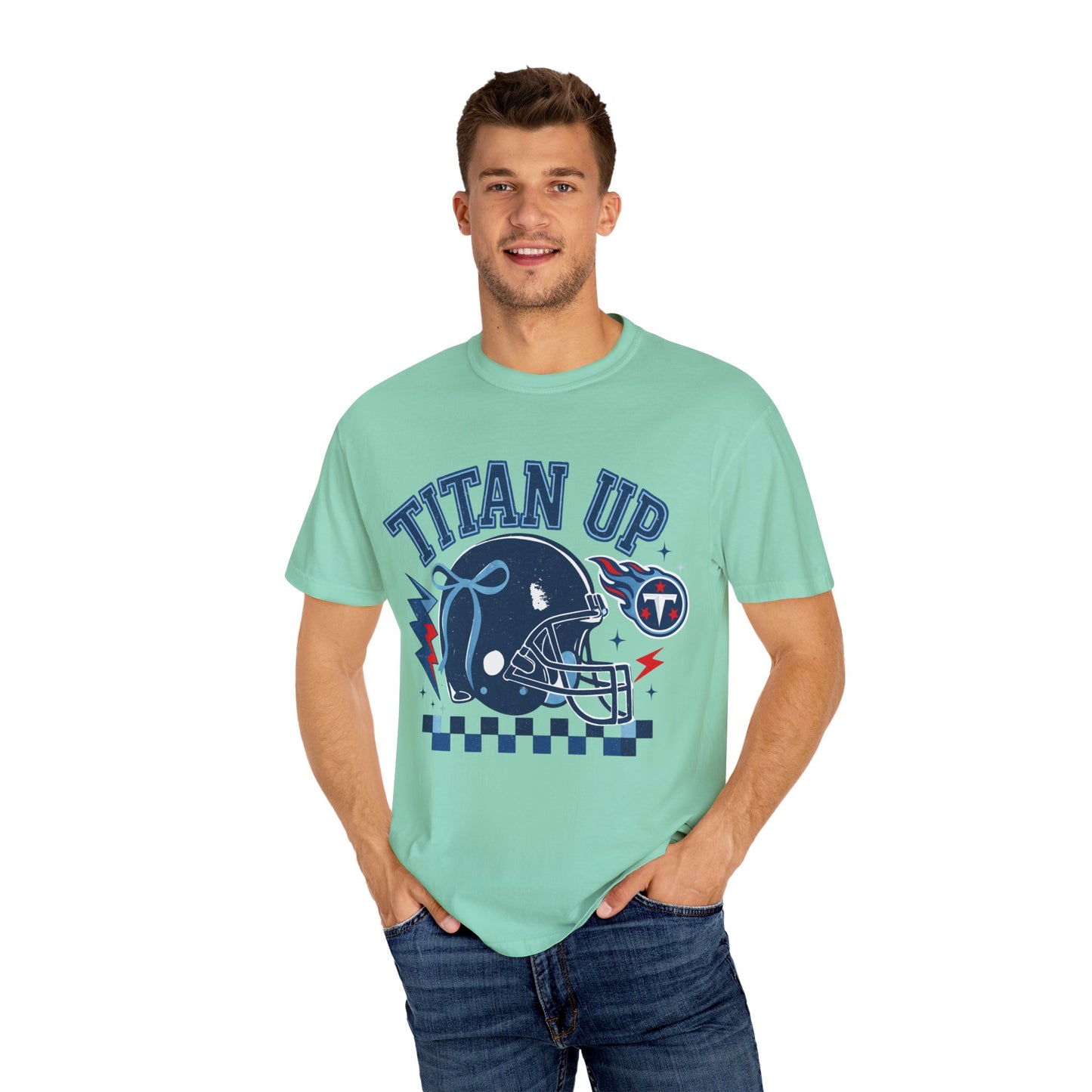 titan up tennessee Unisex Football Tee, Titan Up Shirt for Game Day, Casual Sportswear, Tailgating Apparel, Gift for Fans, Team Spirit Top