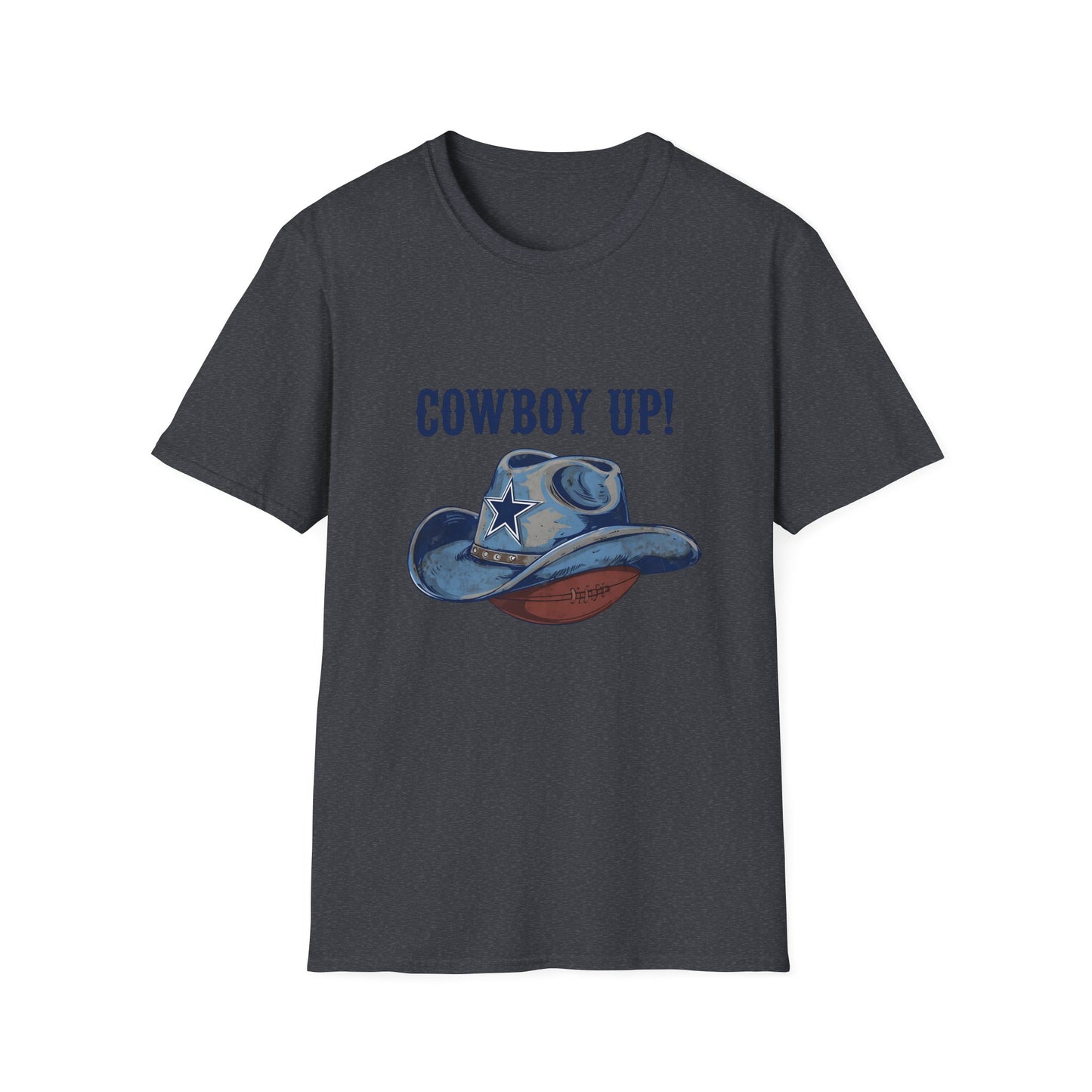 Cowboy Up! Unisex Softstyle T-Shirt - Casual Western Tee for Rodeos, Country Events, Fun Graphic Shirt, Everyday Wear