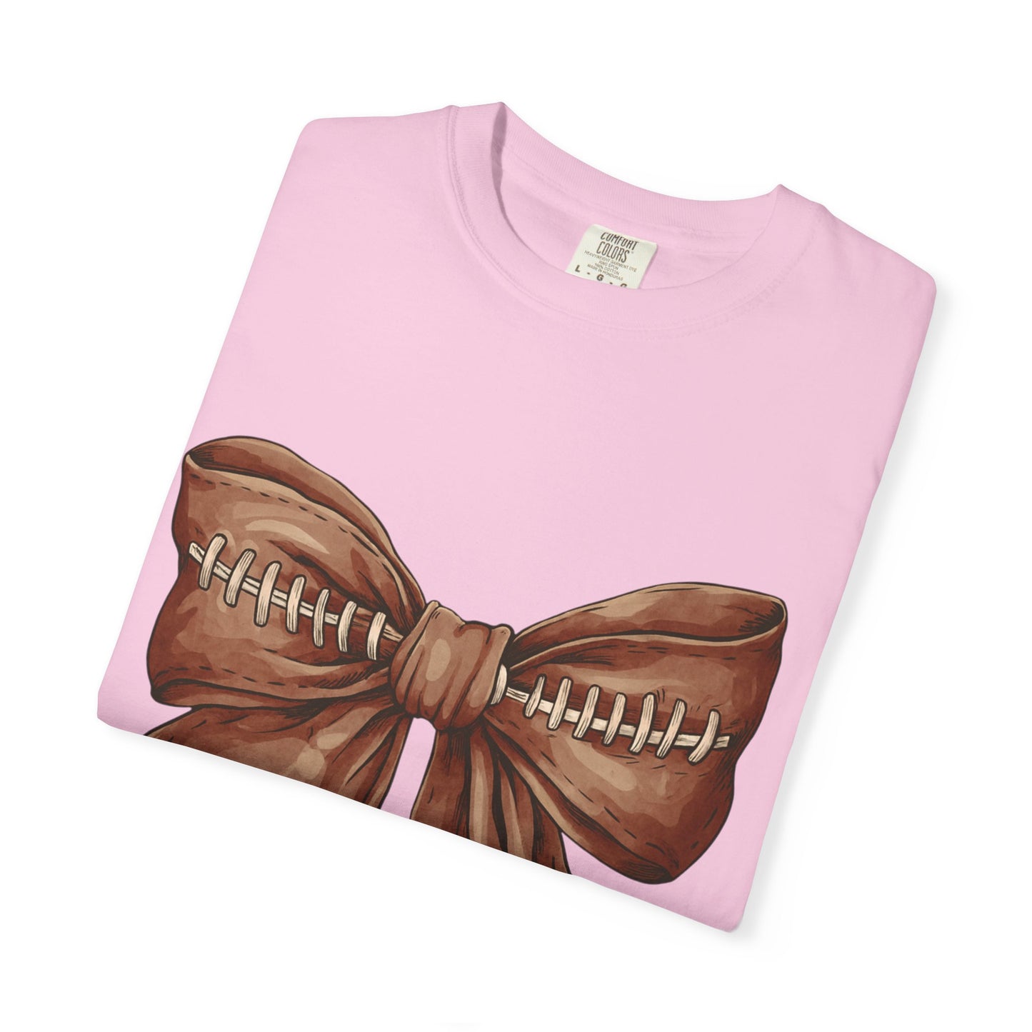 Football Bow T-Shirt: Unisex Casual Wear for Game Day Apparel