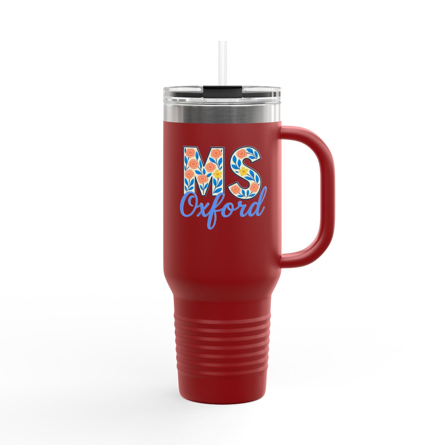 Floral Insulated Travel Mug-40 oz., Oxford, MS Design