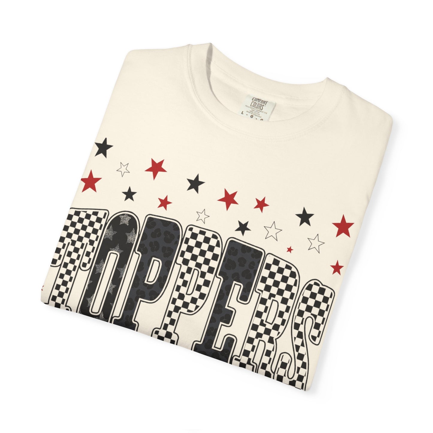 Topper Star and Checker Pattern Graphic Tee