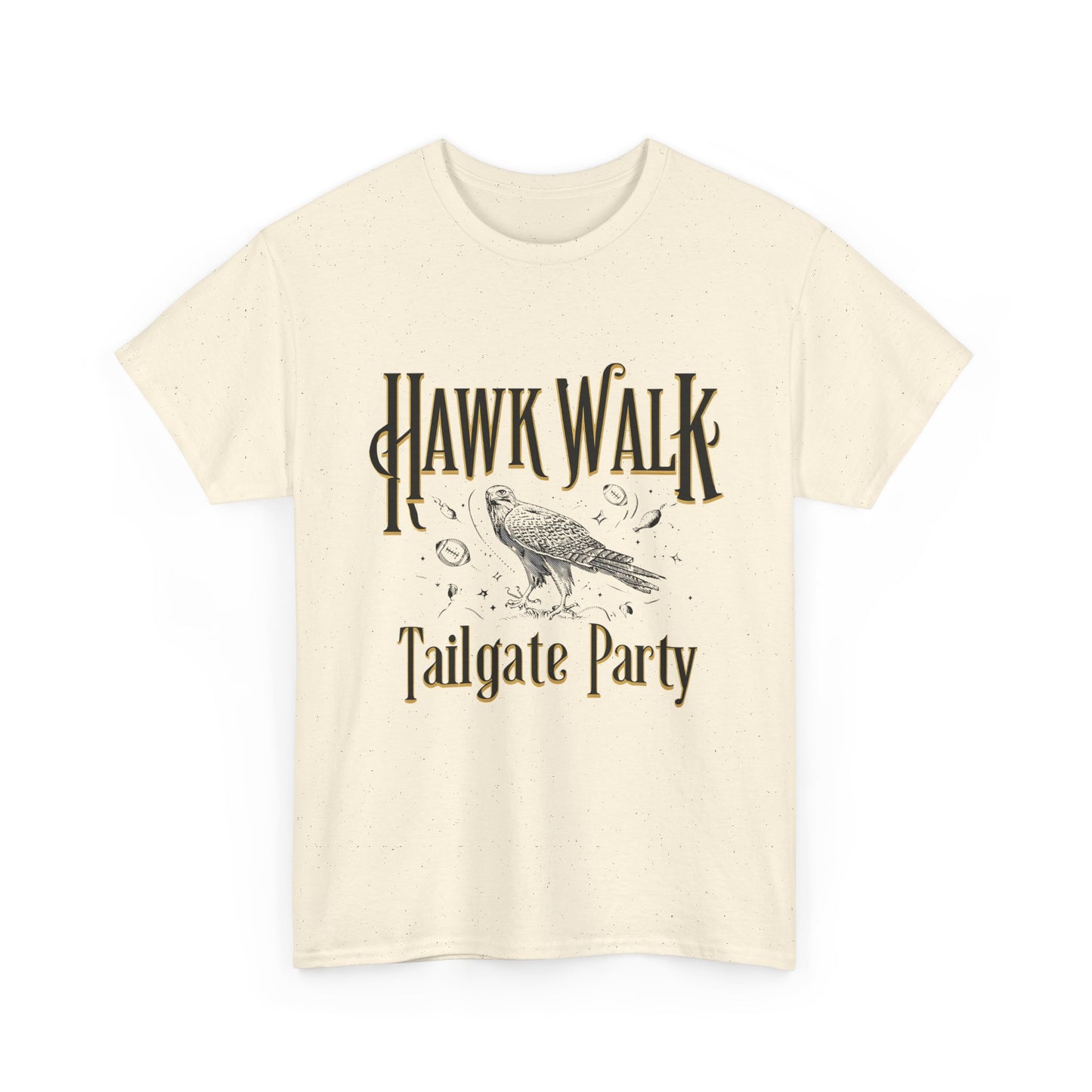 Hawk Walk Tailgate Tee, Unisex Cotton Shirt, Outdoor Event T-Shirt, Festival Wear, Bird Lover Gift, Sports Gathering Apparel