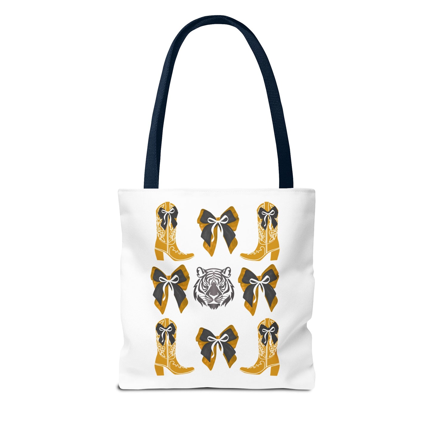 Mizzou tigers tote bag, missouri game day, Stylish Tote Bag with Boots and Tiger Design, missouri fan gift, missouri tigers alumni, graduation gift, mo tigers