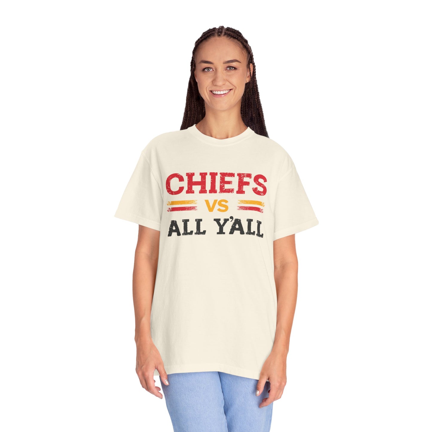 Game Day Humor T-Shirt, Chiefs vs All Y’all Tee, Sports Fan Gift, Unisex Shirt, Tailgate Party Apparel, Football Celebration Shirt