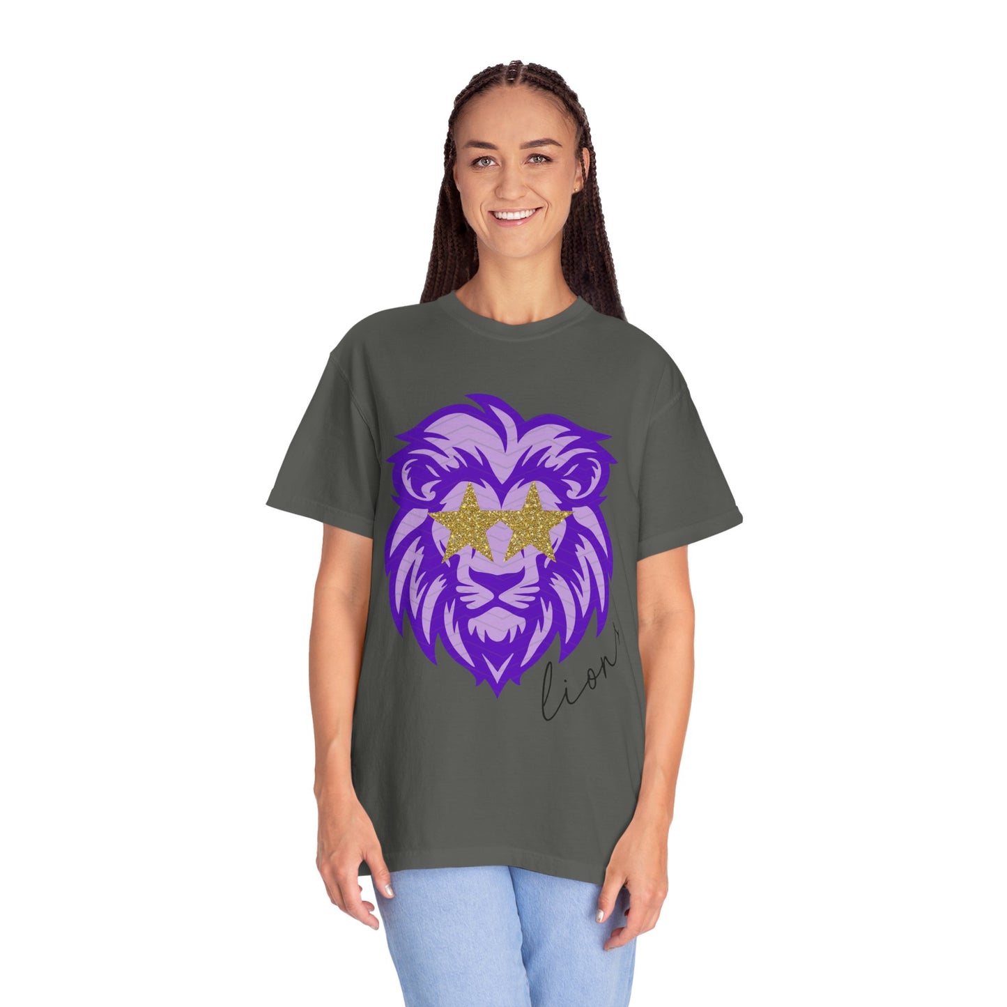 Purple Lion Graphic T-Shirt