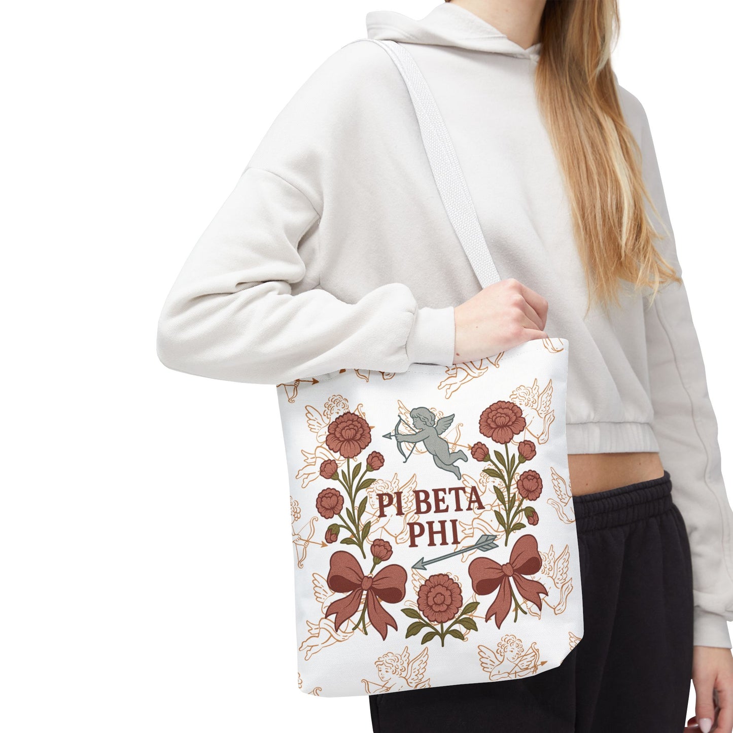 Floral Pi Phi Sorority Tote Bag