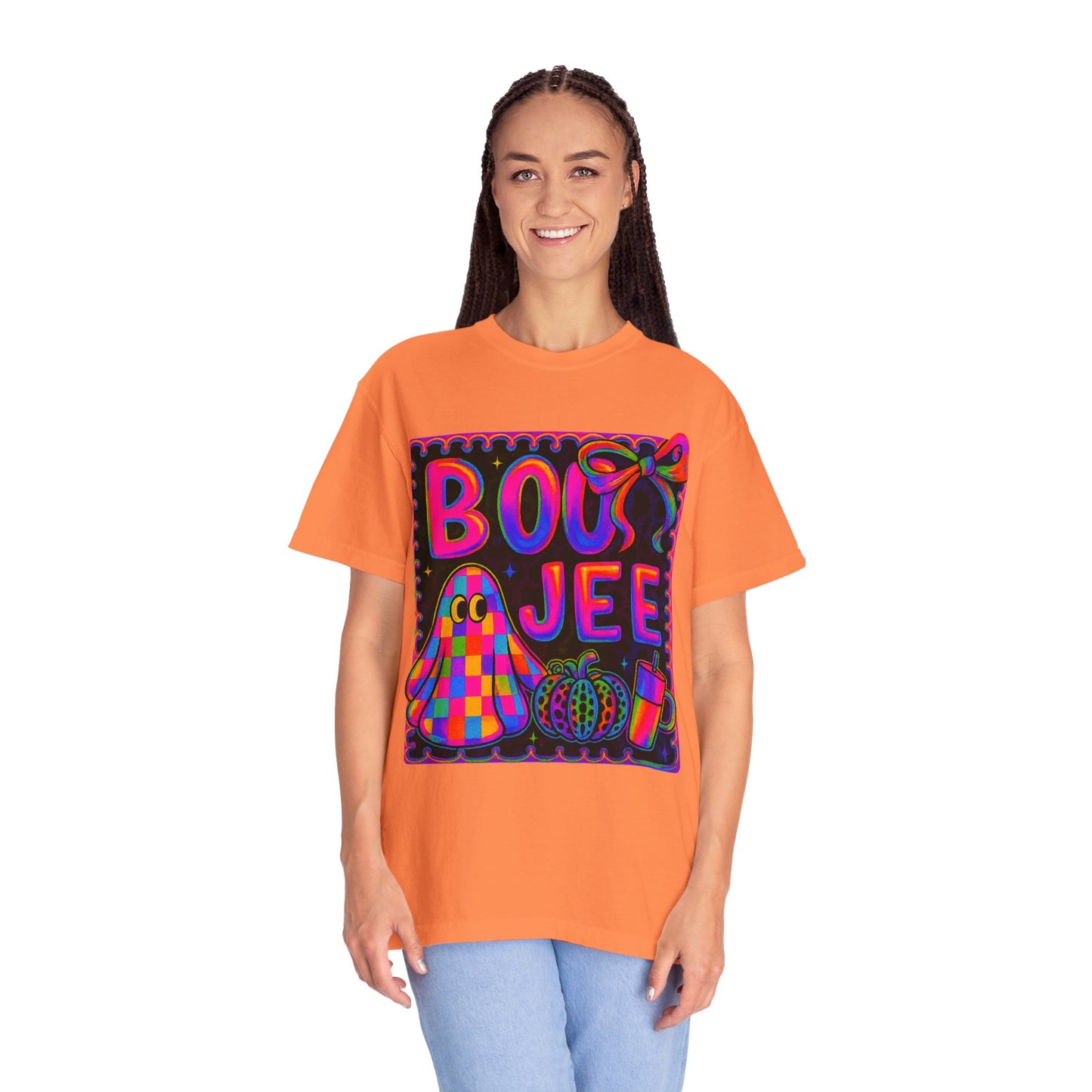 BOOJee Retro Comfort Colors, Garment-Dyed T-shirt, Colorful Graphic Tee, Unisex Streetwear, Fun Gift, Festival Fashion, Vegan Style