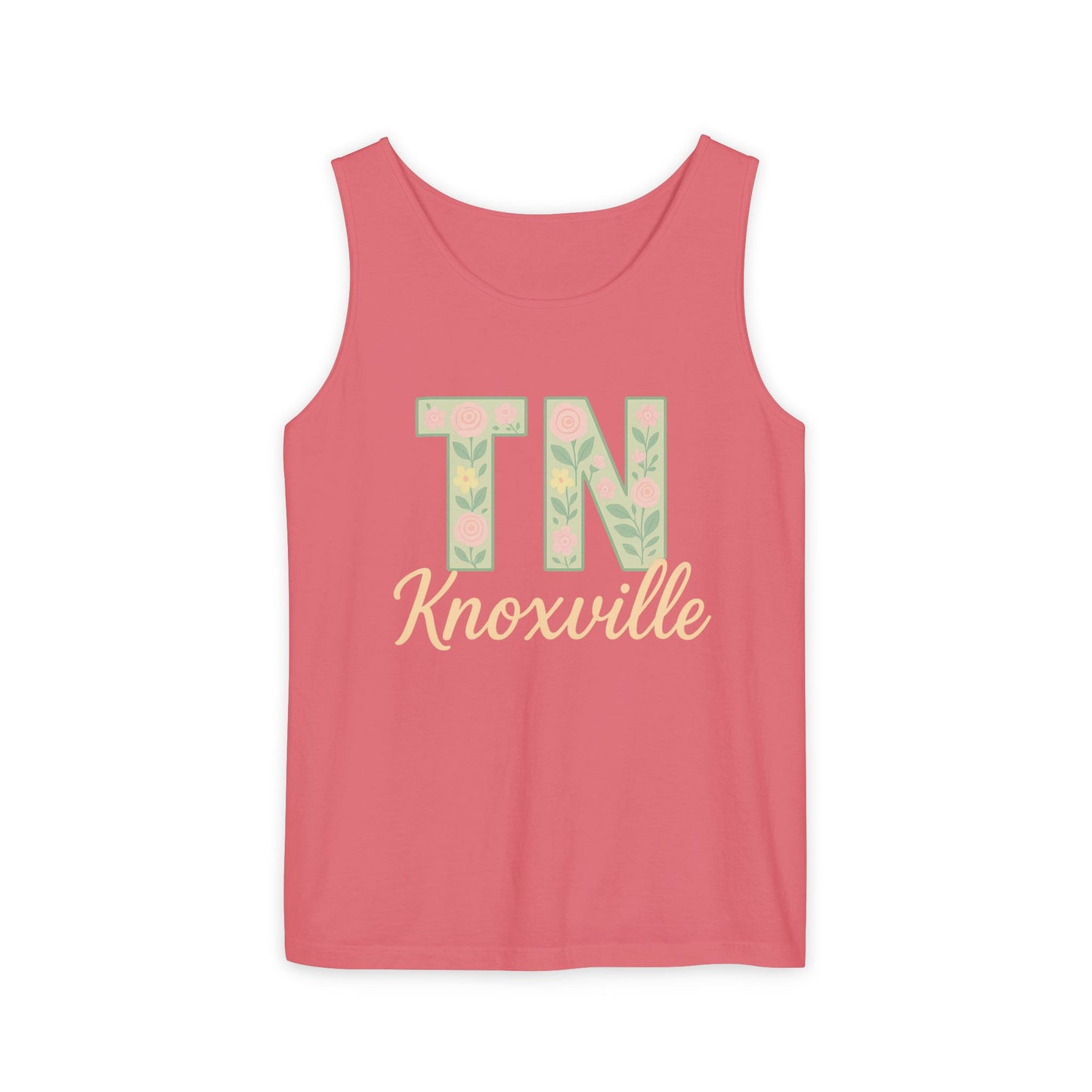 Tennessee Floral Tank Top, Unisex Sleeveless Shirt, Summer Tee, Casual Wear, Gift for Her, Comfort Colors, Graduation Gift, Rocky Top