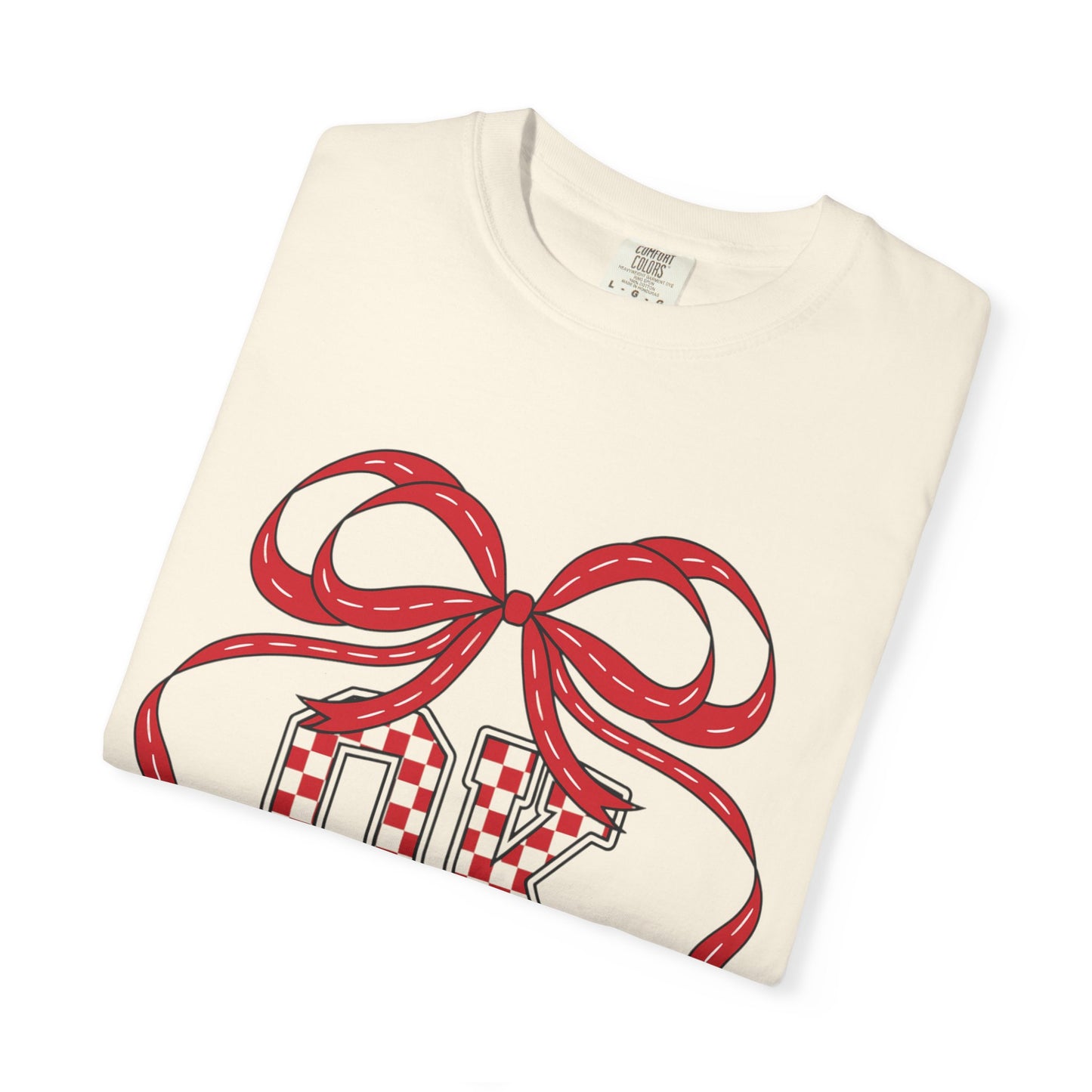 SOON Checkered Cheerful Bow Graphic T-shirt