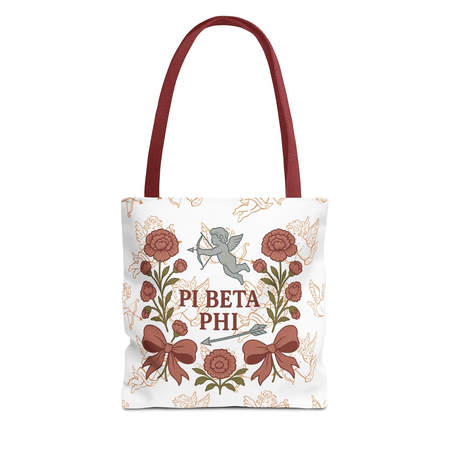 Floral Pi Phi Sorority Tote Bag